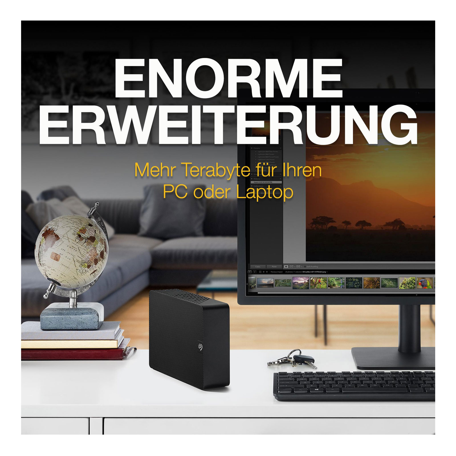 Seagate Expansion Desktop HDD 10 TB Externe HDD-Festplatte