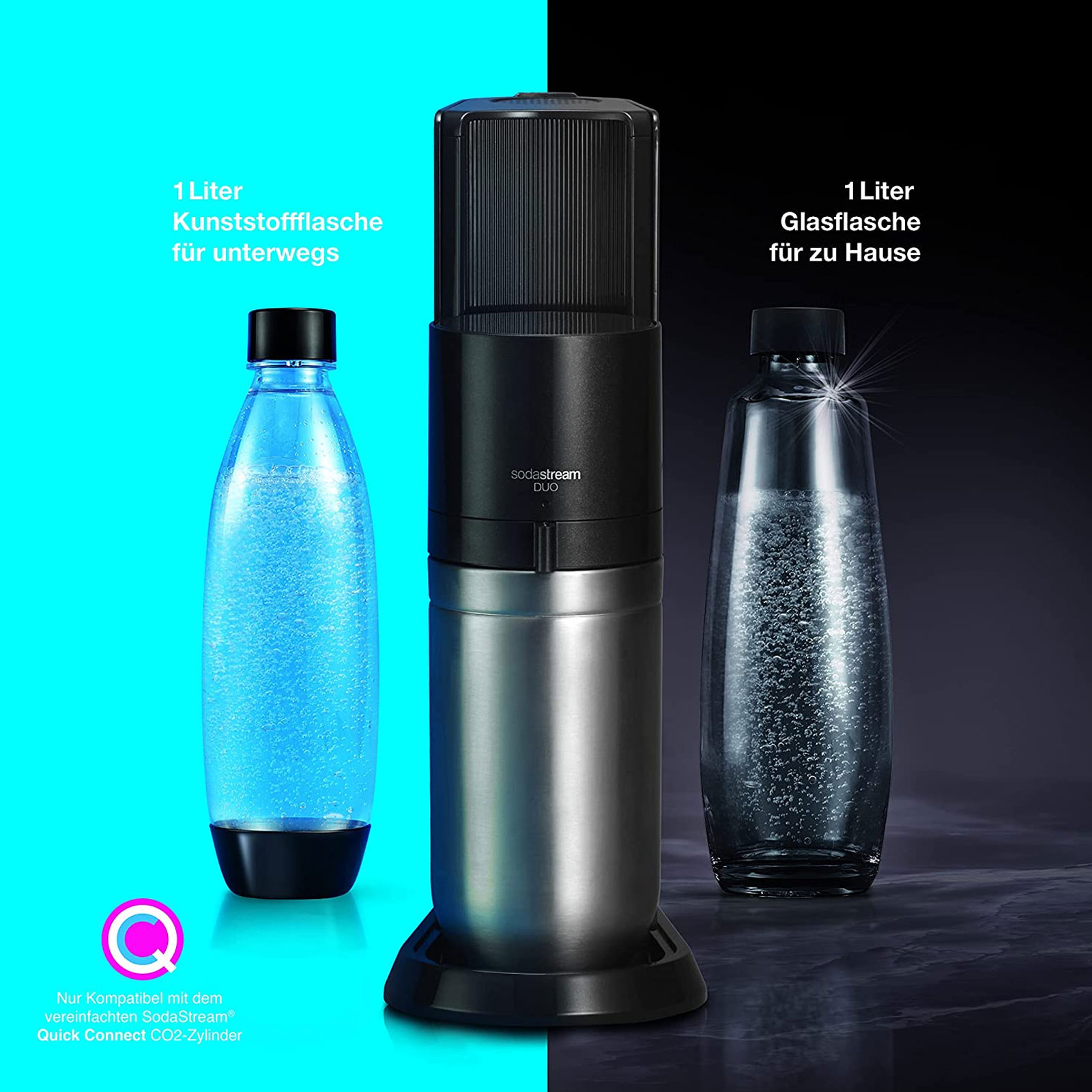 SodaStream Fuse DuoPack 1Liter 2er-Pack Kunststofflasche