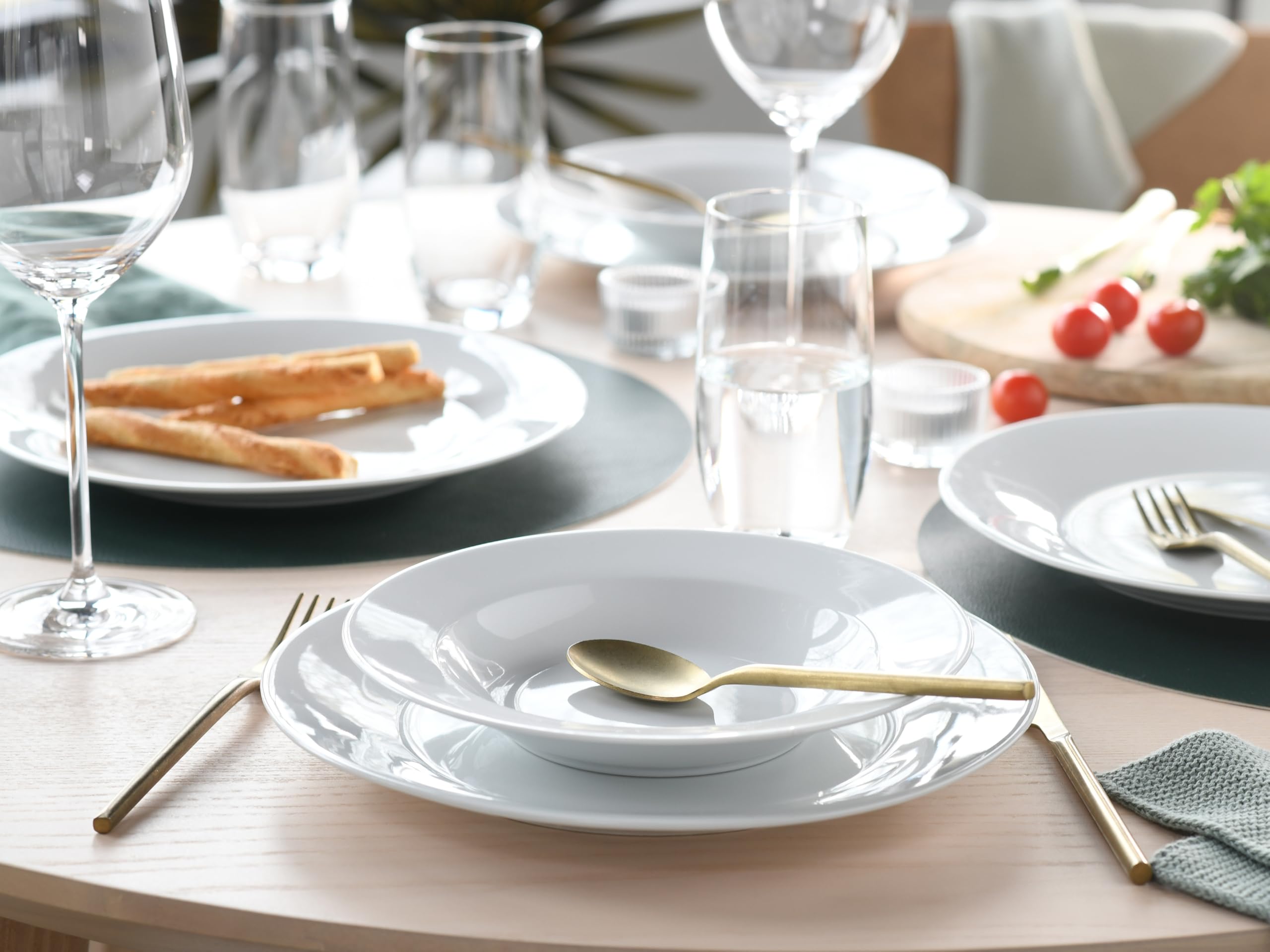 CreaTable 24533 Base Weiss 30-tlg 6 Personen Kombiservice Porzellan