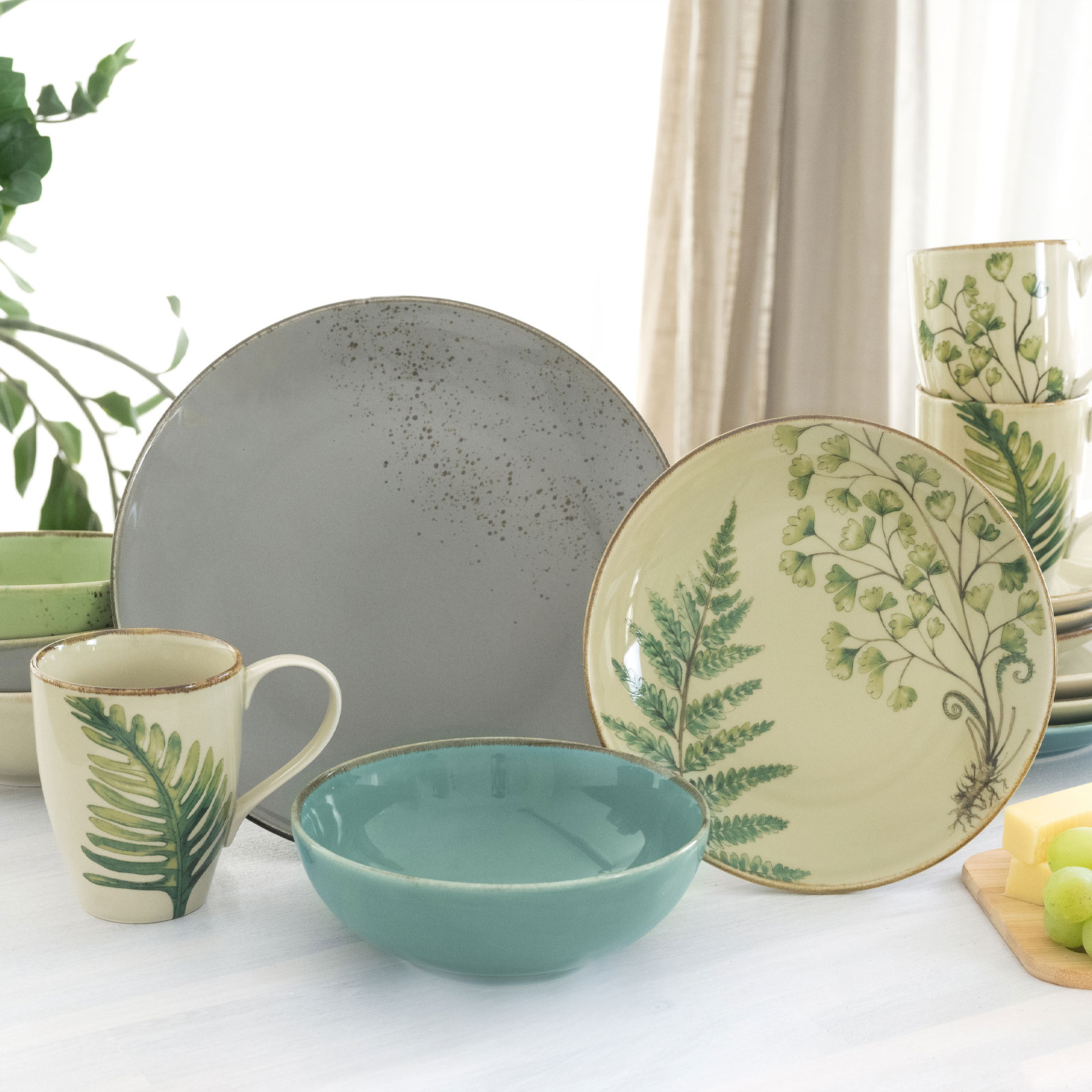 CreaTable 22710 Serie Nature Collection BOTANICA Geschirrset Kombiservice 16 teilig