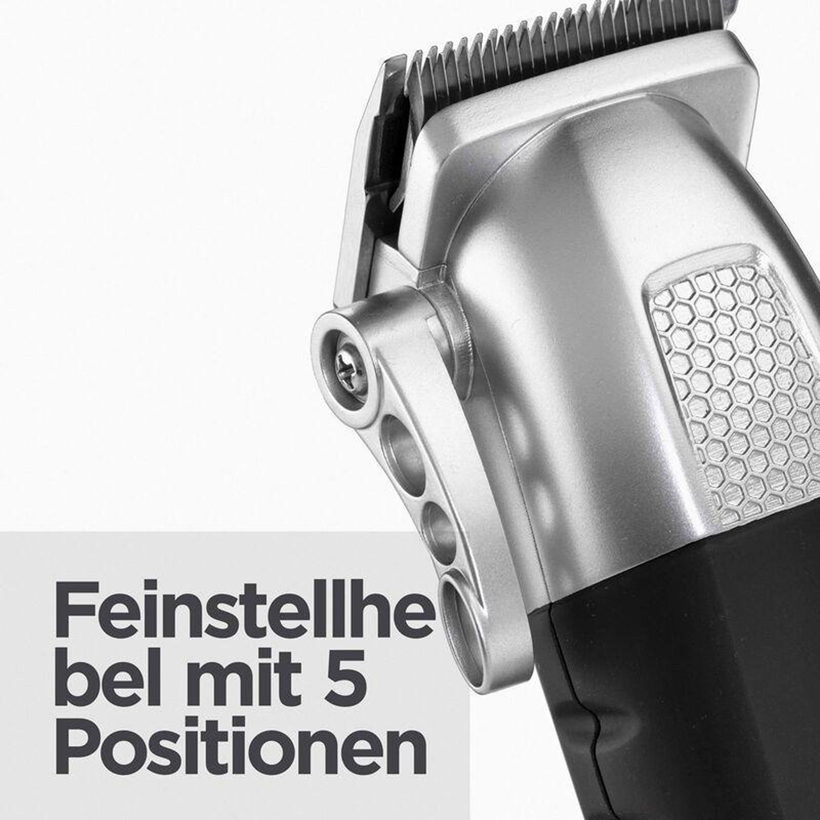 BaByliss E812E Lithium Power Haarschneider (Lithium-Ionen-Akku, kabellose Nutzung, bis zu 3 Stunden Laufzeit, präzise Edelstahlklingen mit 0,5 mm Schnittlänge, Feinstellhebel, 8 Kammaufsätze - Stufen 1-8 (0,8-25 mm), Kammführung für die lin