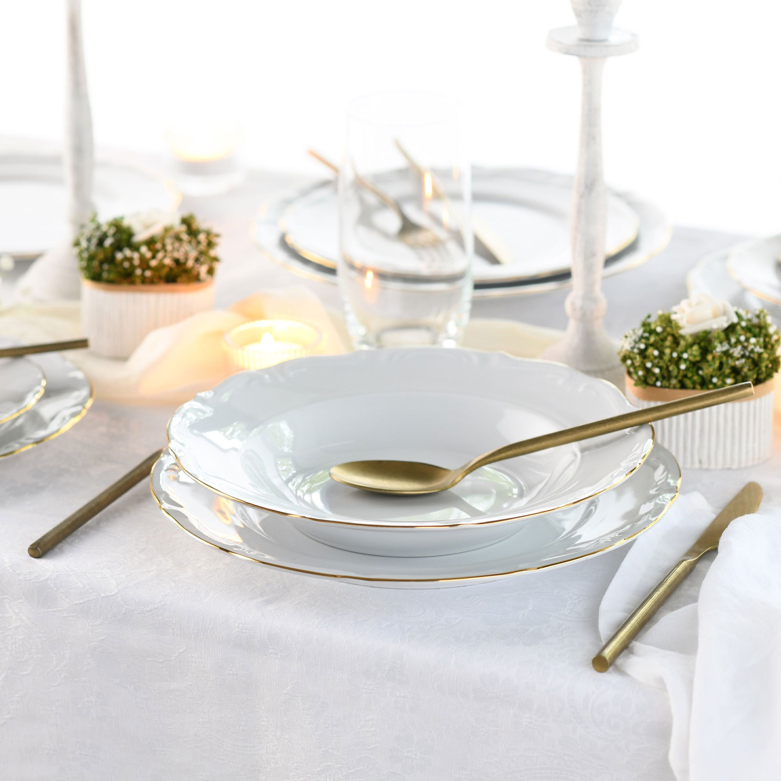 CreaTable, 24320, Serie Maria Theresia Gold,  Kombiservice, 30-teilig