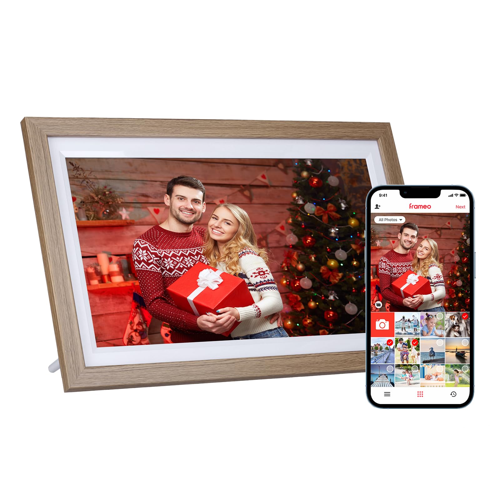 ROLLEI Digitaler Bilderrahmen Smart Frame WiFi 152 Holzoptik Eiche