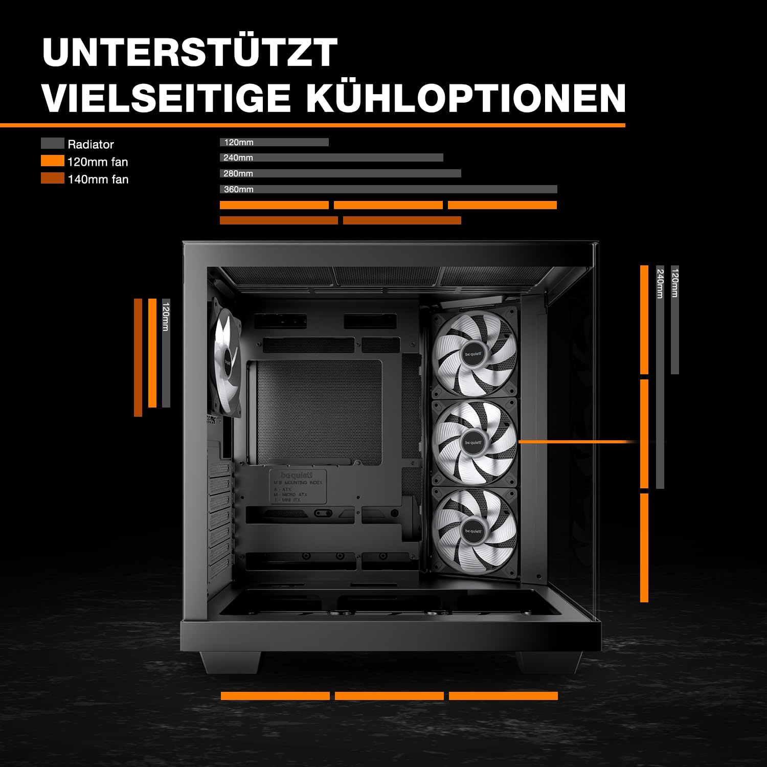 be quiet! Light Base 500 LX Black PC-Gehäuse