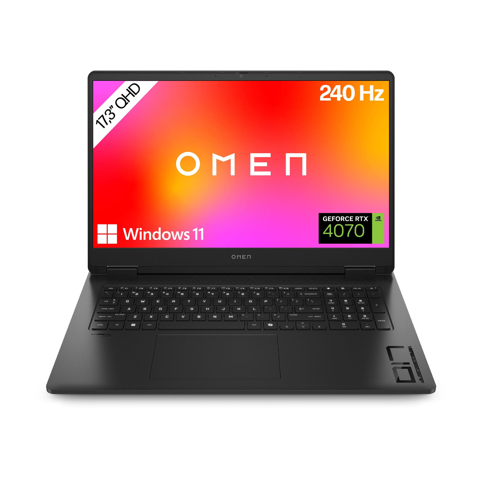 HP Gaming-Notebook OMEN 17-db0679ng, Schwarz, 17,3 Zoll, Copilot+, QHD, AMD Ryzen 7 8845HS, 32GB, 1TB M.2 SSD, RTX 4070 (IPS, 240 Hz)