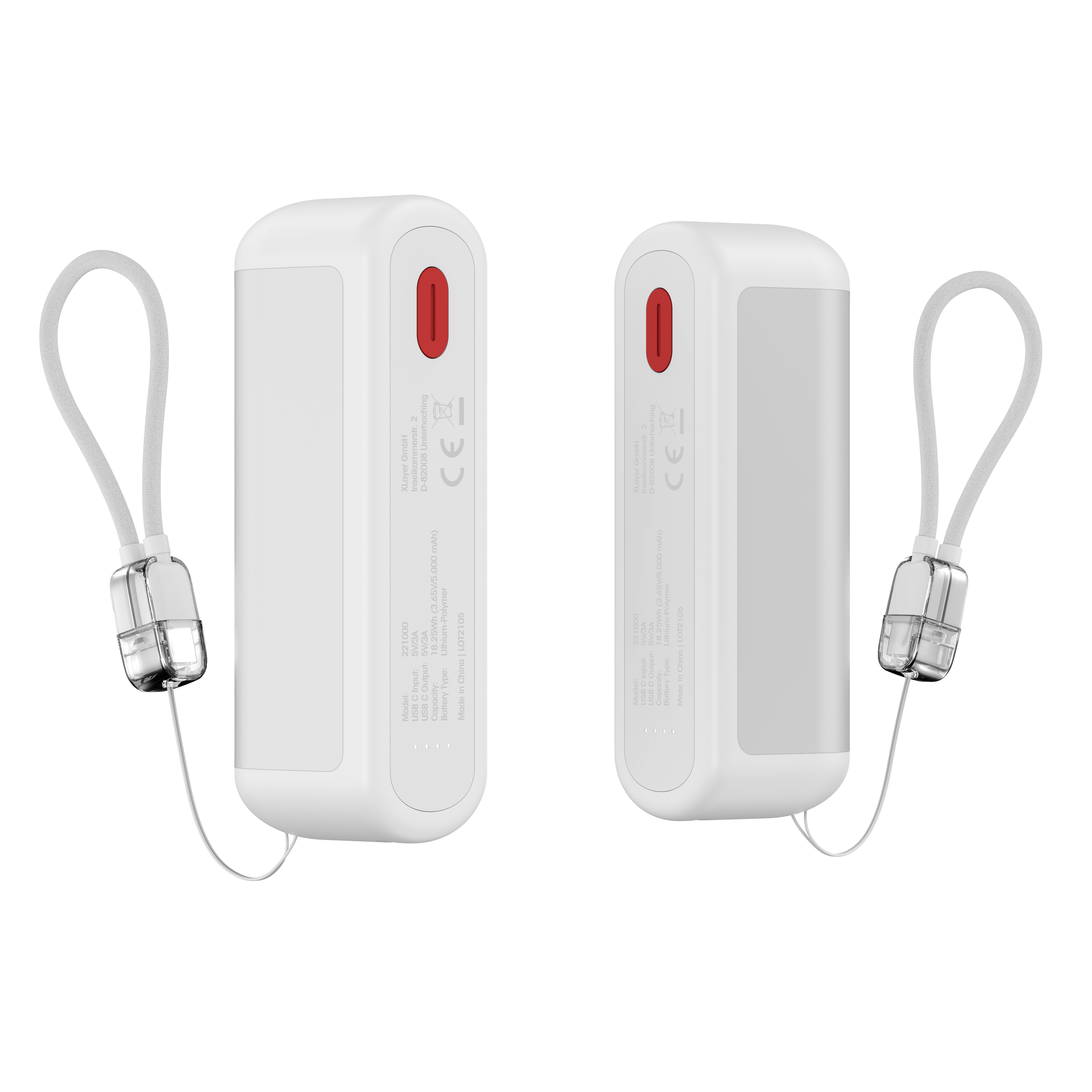 XLayer Powerbank Plus + Handwärmer Duo 2x 5000mAh, Weiß