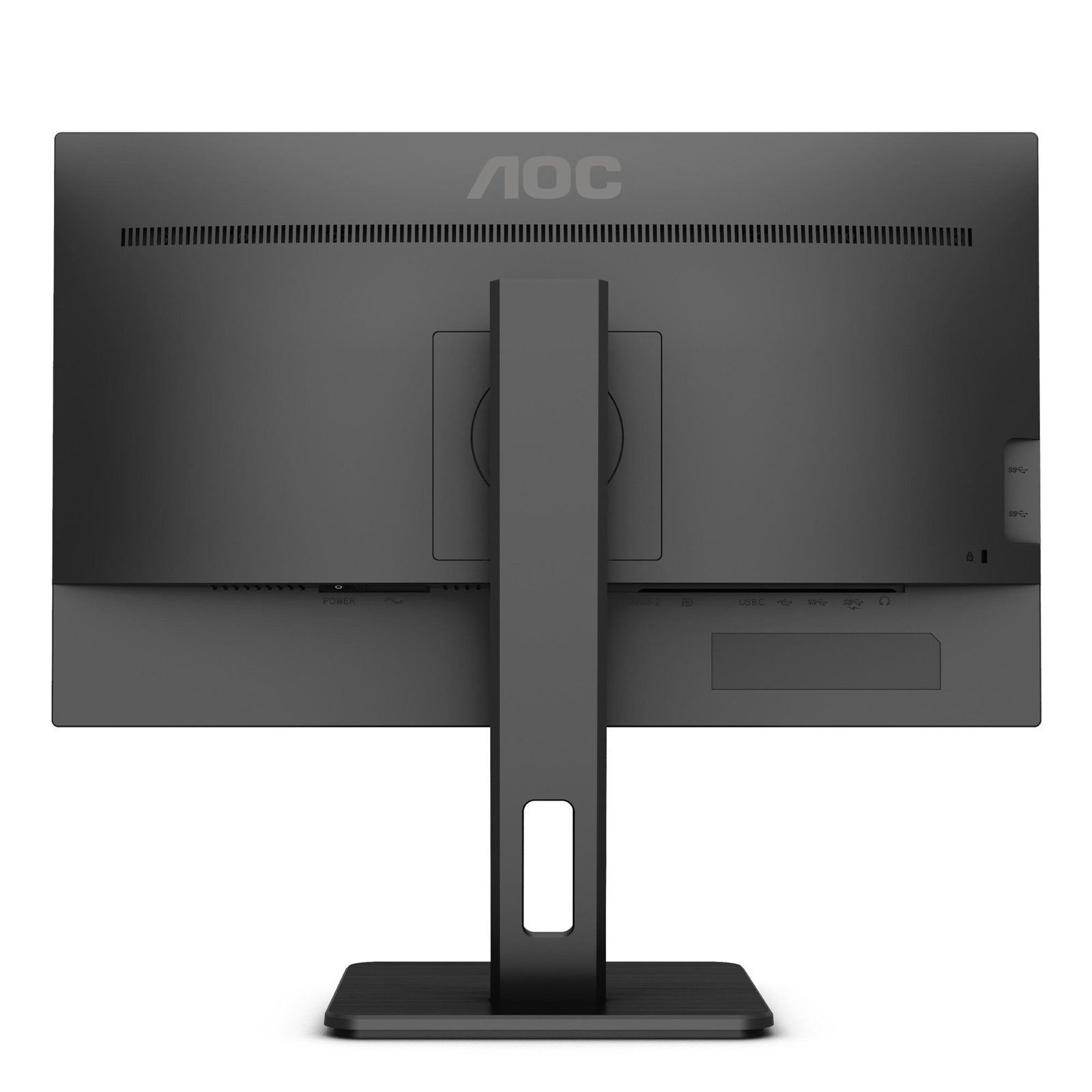 AOC Monitor P2 24P2Q, Schwarz, 23,8 Zoll, Full HD, IPS, 75 Hz, 4 ms (USB, HDMI, DisplayPort, VGA, DVI, höhenverstellbar, neigbar, schwenkbar, Pivot, AdaptiveSync)