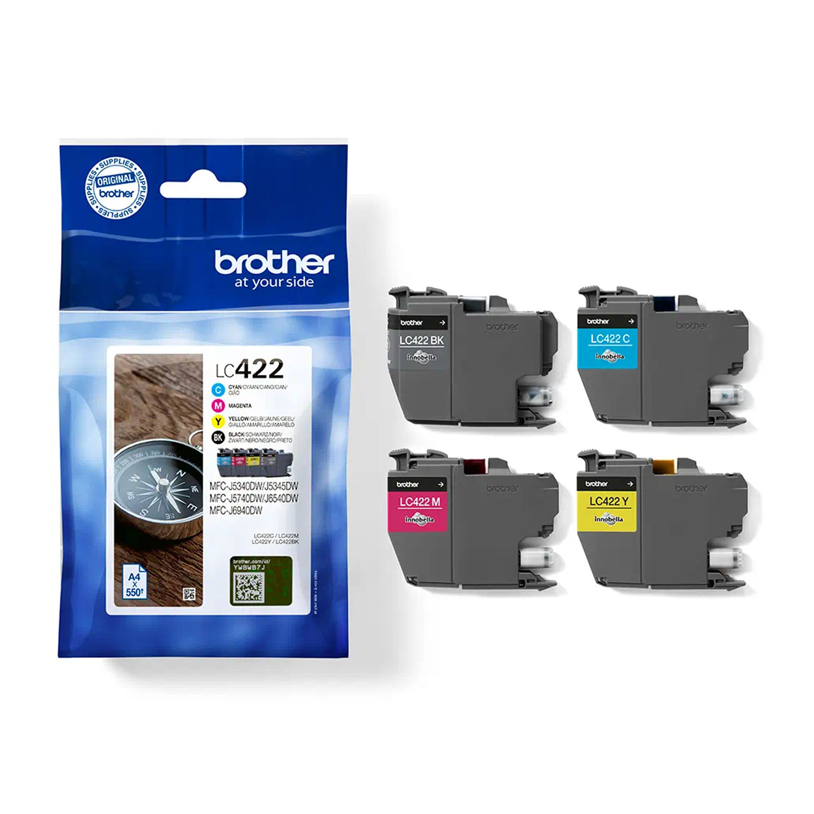 Brother LC422VAL CMYK Druckerpatrone Multipack