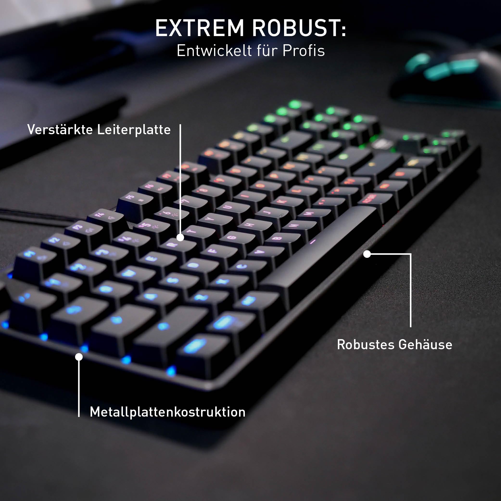CHERRY XTRFY K4V2 TKL, Kabelgebundene Gaming-Tastatur ohne Nummernblock