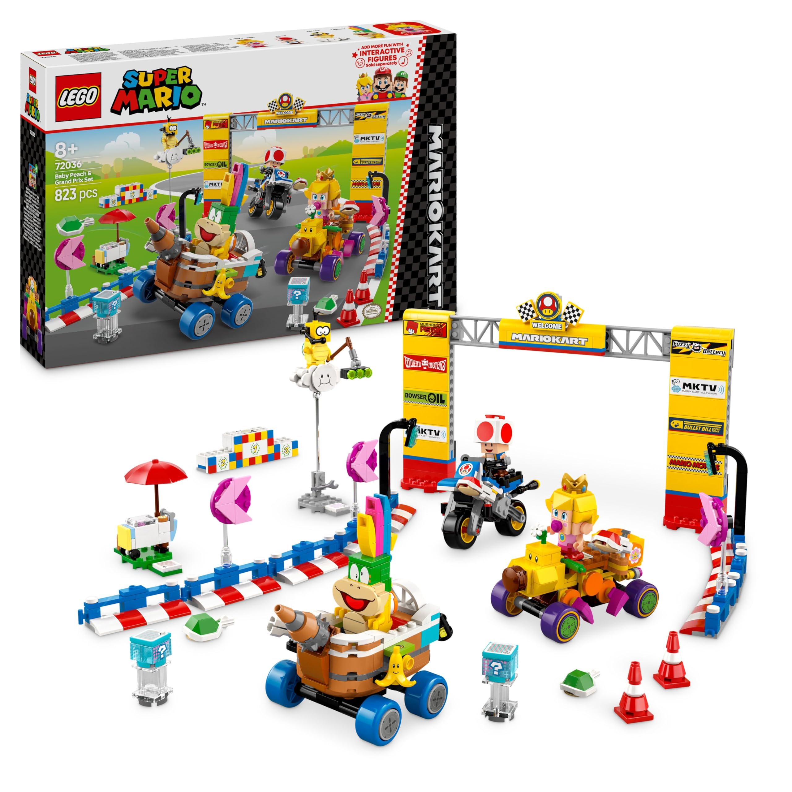 LEGO Super Mario: Mario Kart – Baby Peach & Grand Prix-Set, Nintendo Figuren