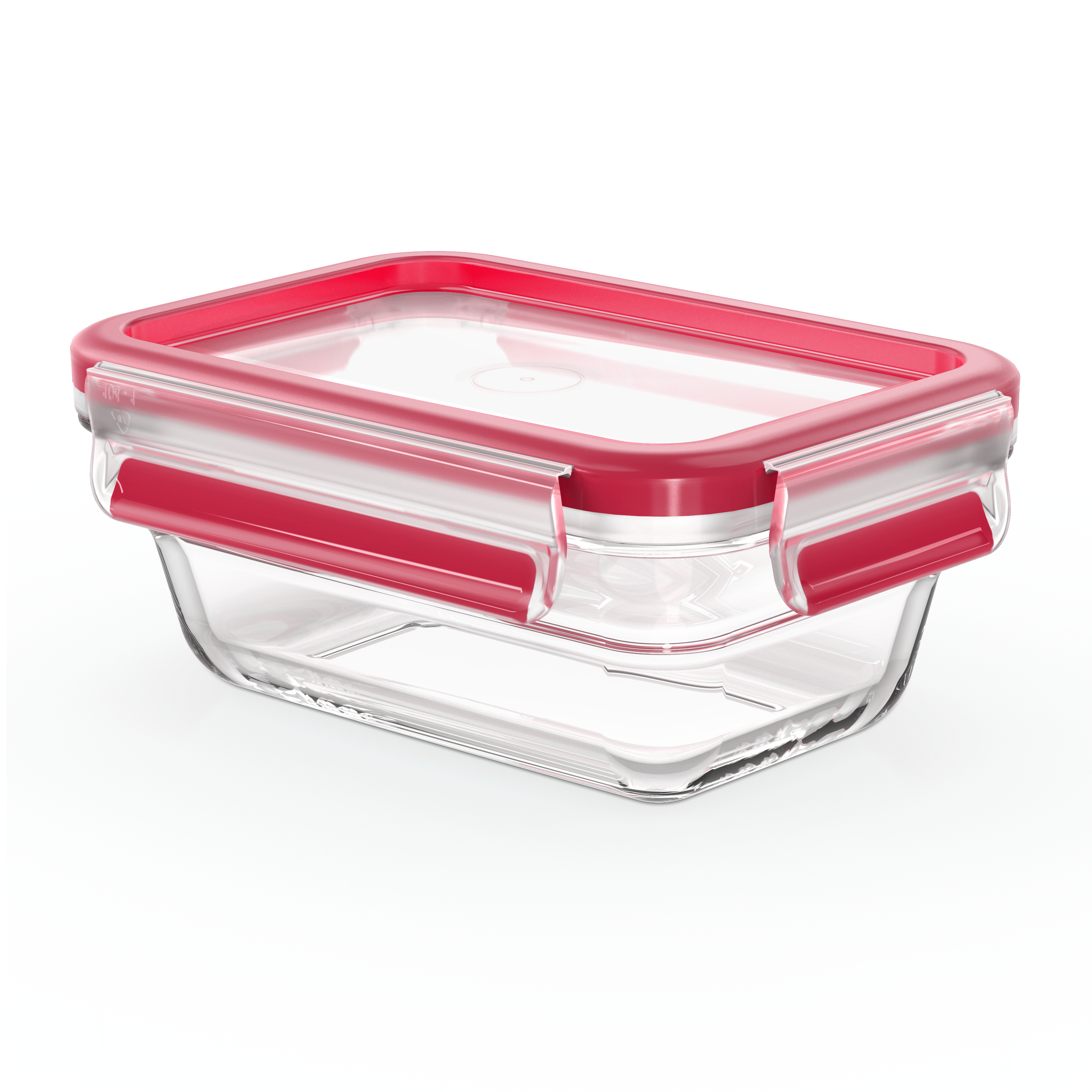 EMSA CLIP & CLOSE Glas, Frischhaltedose, quadratisch, 0,18 L