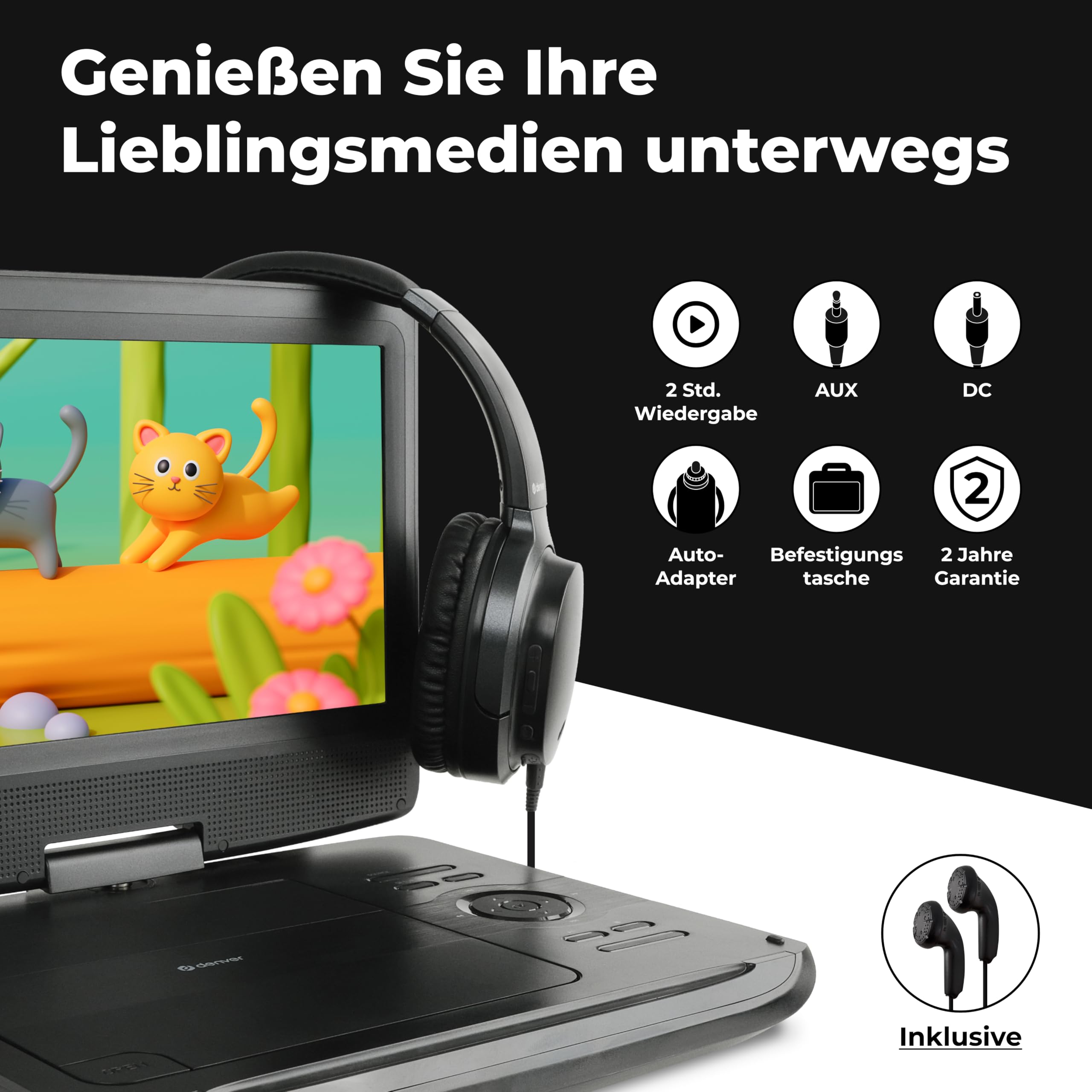Denver MT-1097 Tragbarer DVD-Player