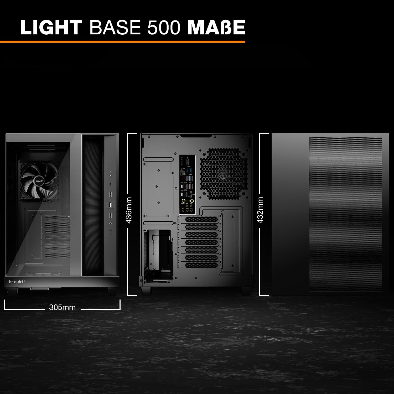 be quiet! Light Base 500 Black PC-Gehäuse