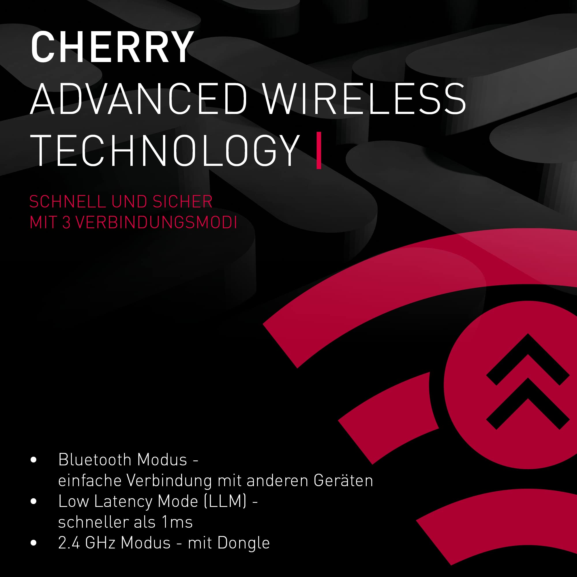 CHERRY MX-LP 2.1 Compact Wireless, Kabellose Gaming-Tastatur mit 69 Tasten