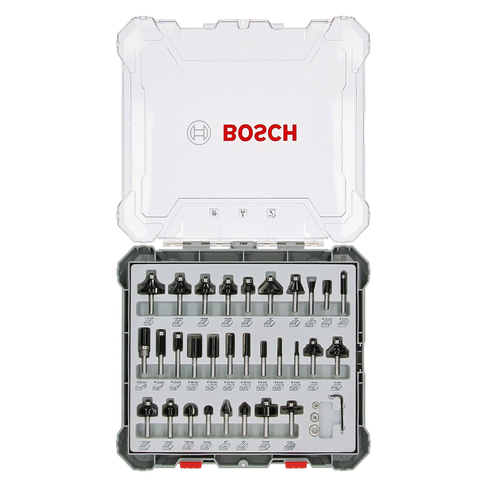 Bosch Professional 30 teiliges Fräser Set inklusive gratis Cuttermesser