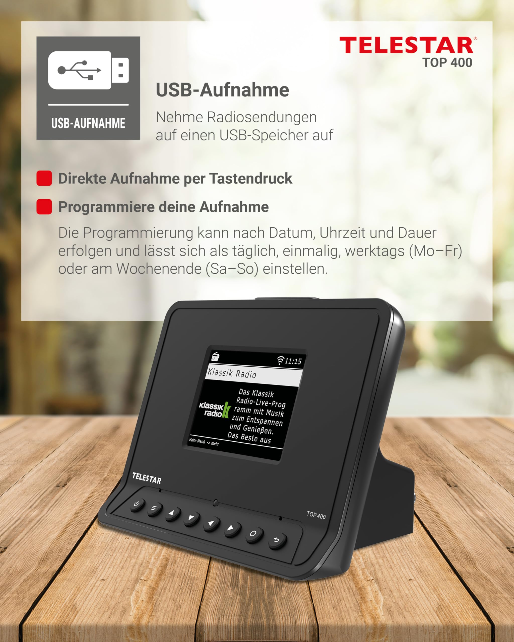 TELESTAR DAB+ Radio Adapter für Stereoanlagen TOP 400 Internetradio DAB+