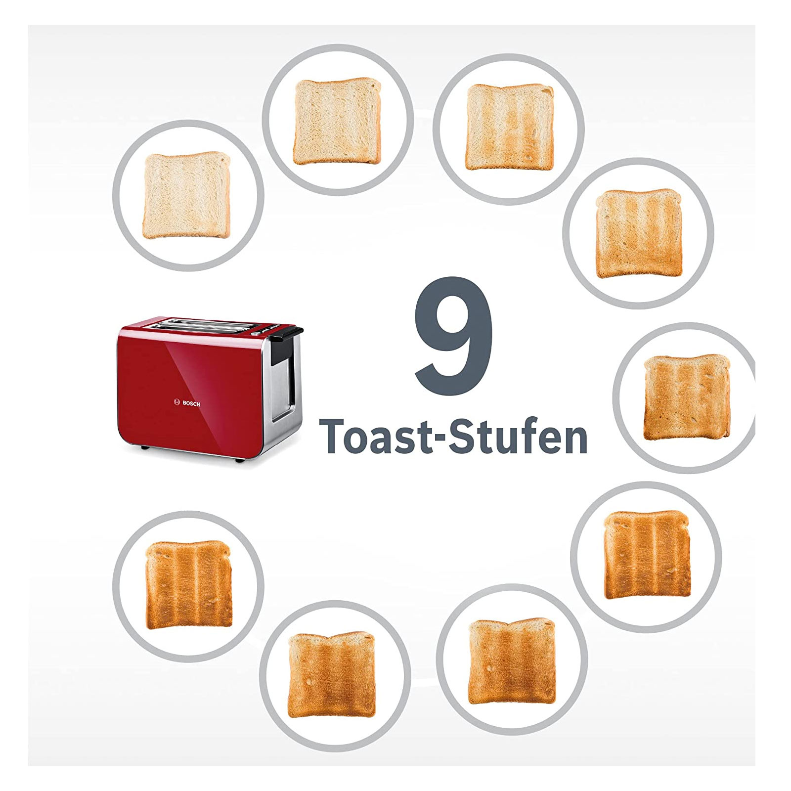Bosch TAT8614P Kompakt Toaster Styline