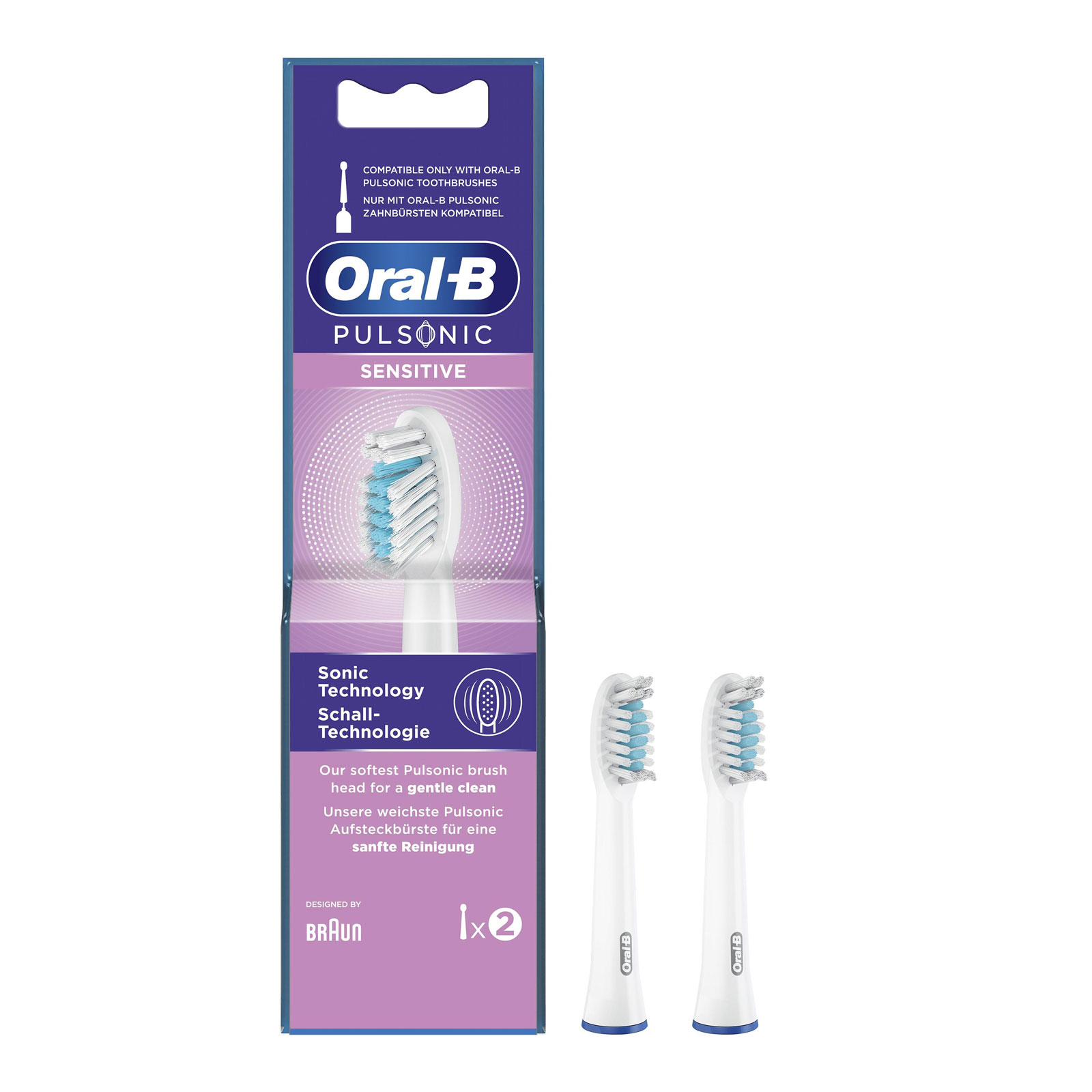 Braun Oral-B Pulsonic Sensitiv 2er Aufsteckbürsten