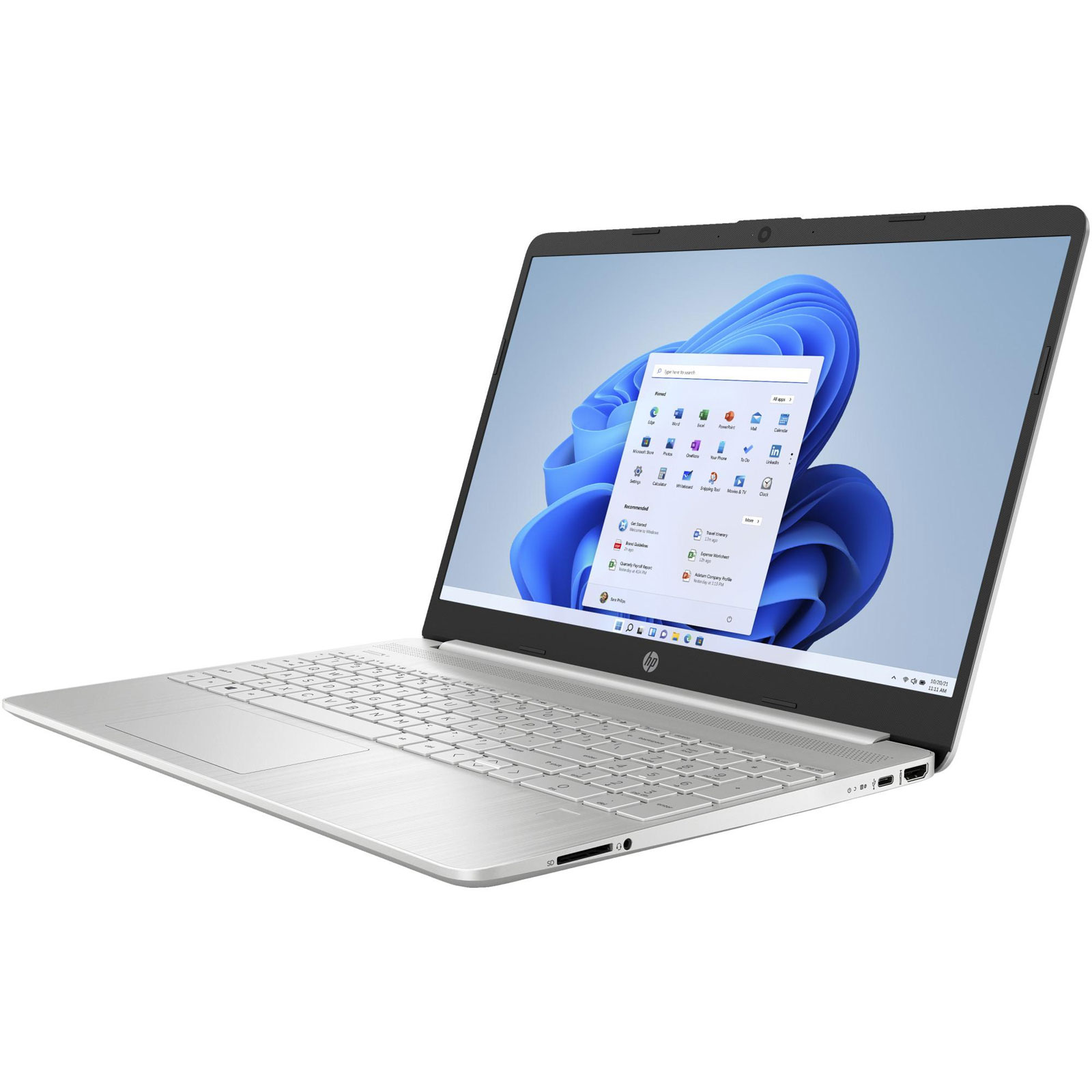 HP Notebook 15s-eq2575ng, Silber, 15,6 Zoll, Full HD, AMD Ryzen 7 5700U, 8 GB, 512 GB M.2 SSD