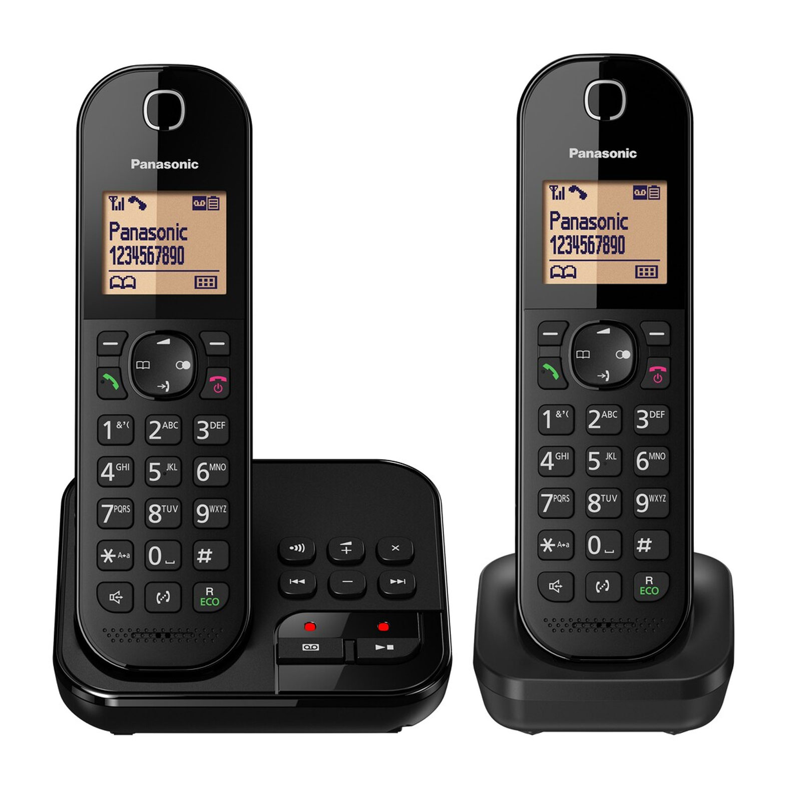 Panasonic KX-TGC 422 GB GW Schnurlos Telefon mit Anrufbeantworter Strahlungsarm