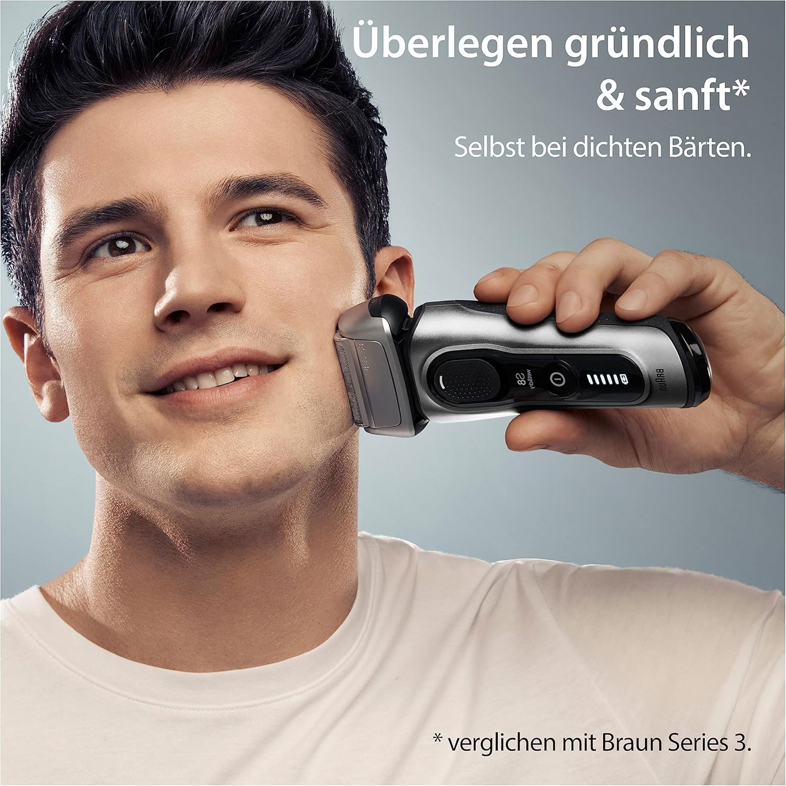 BRAUN Series 8 Elektrorasierer, SensoAdapt, Ladeständer, 8617s Herrenrasierer