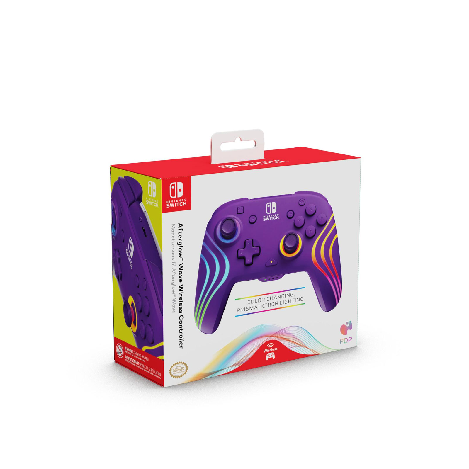 PDP Nintendo Switch Lila Afterglow Wave Wireless Controller