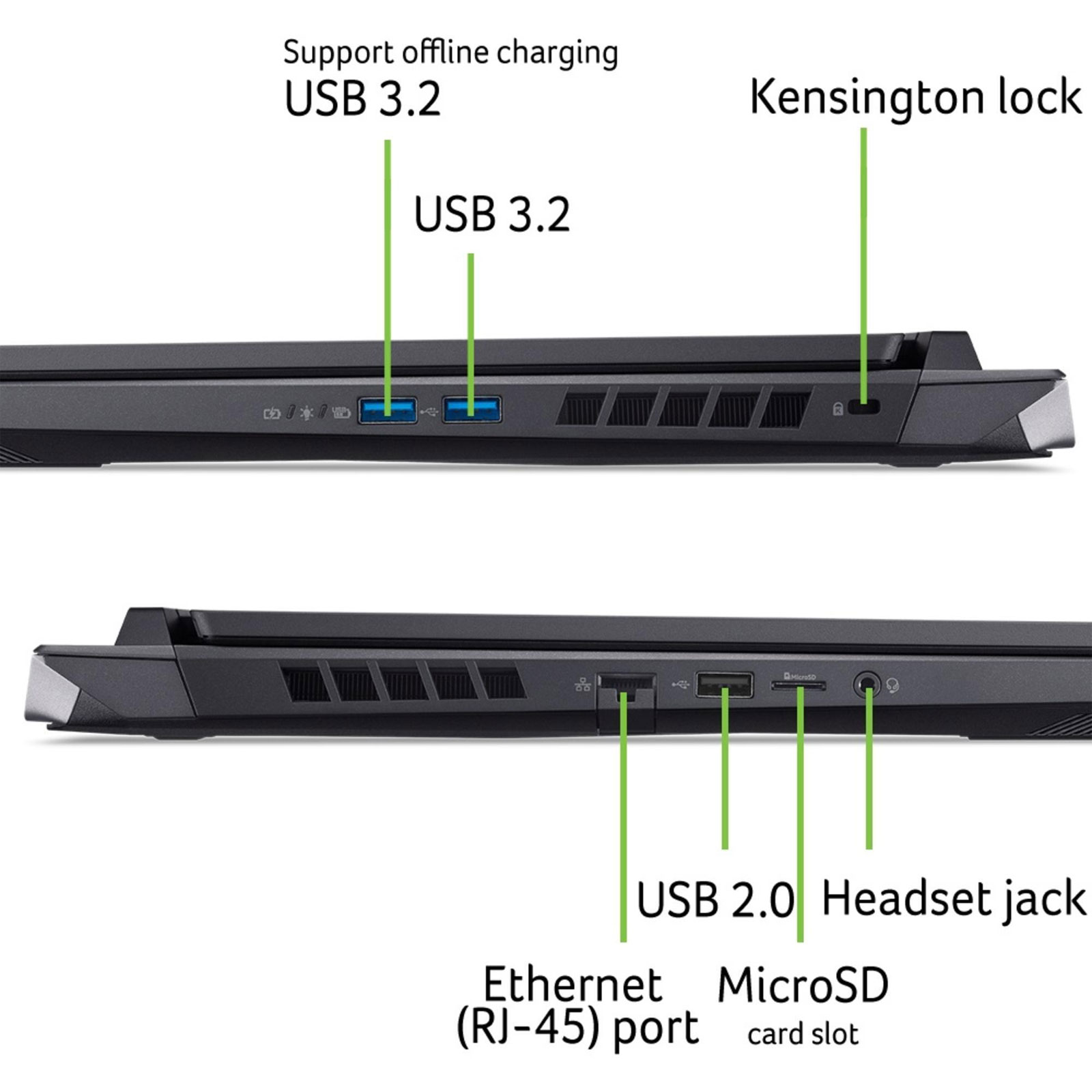 ACER Gaming-Notebook Nitro 17 (AN17-42-R4GJ), 17,3 Zoll, Copilot+, QHD, IPS, 165Hz, Ryzen 9 8945HS, 16GB, 1TB, RTX 4070 (NH.QP9EG.009, Obsidian Black)