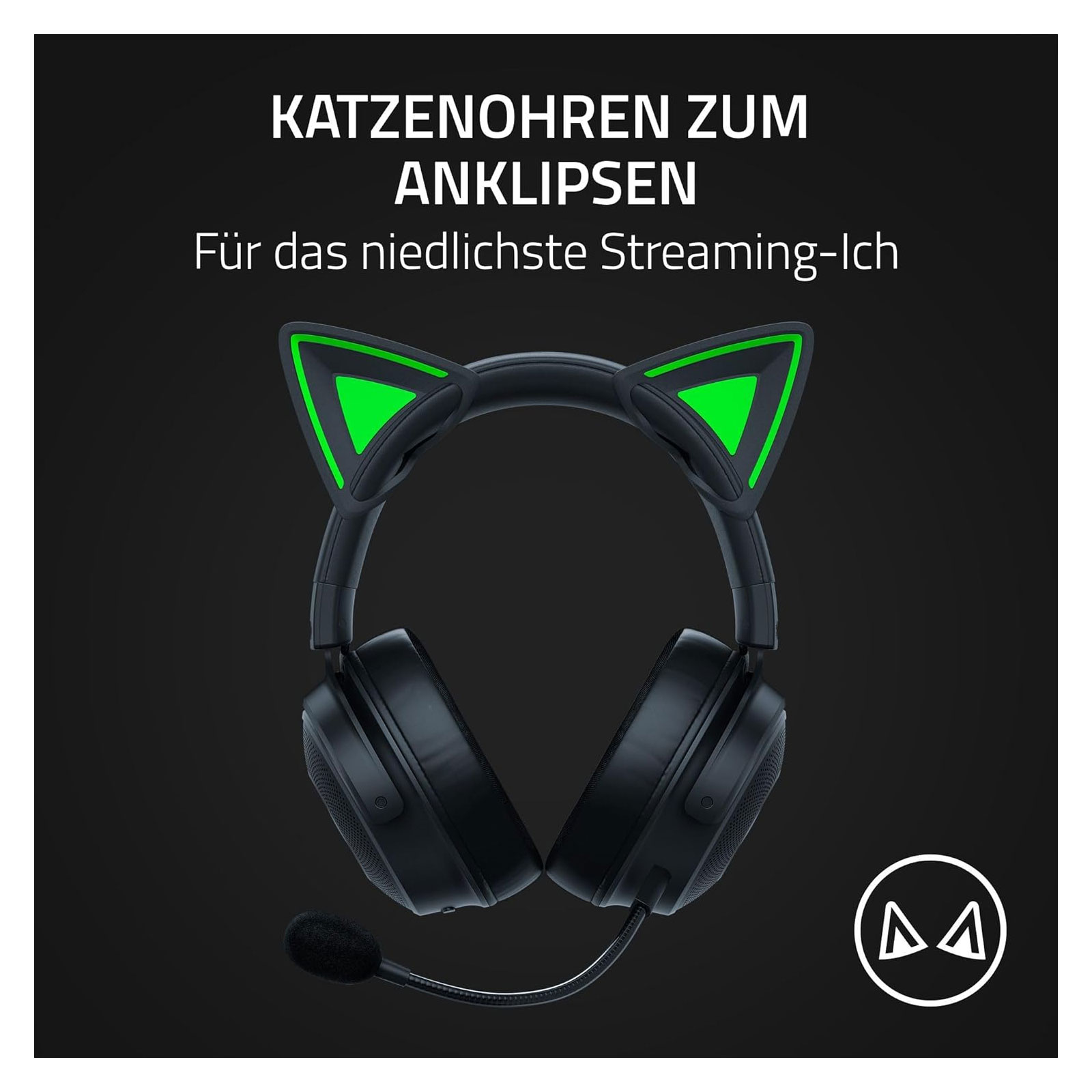 RAZER Kitty Ears V2 Black Headset