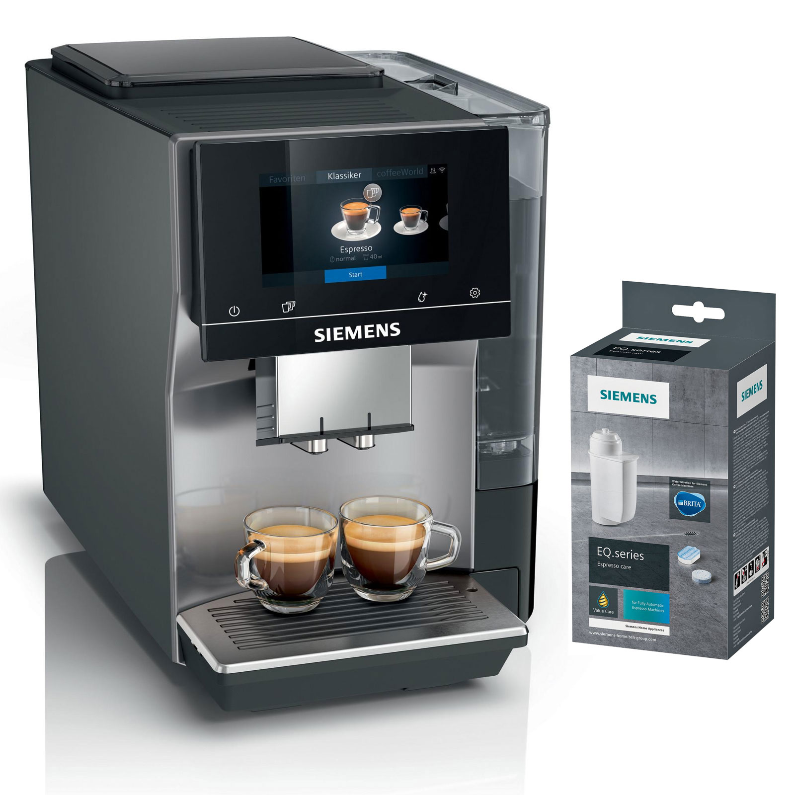 Siemens EQ700 classic,  Kaffeevollautomat inkl. TZ80004A Pflegeset Siemens EQ700 classic,  Kaffeevollautomat inkl. TZ80004A Pflegeset