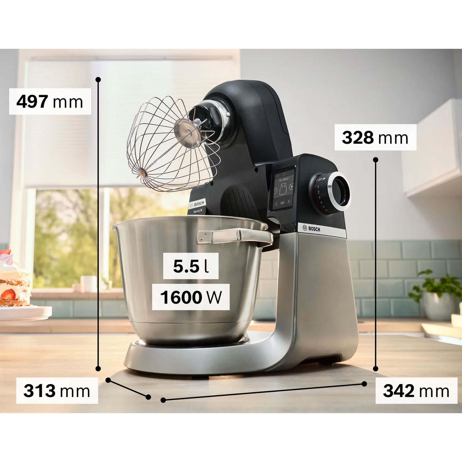 Bosch MUMS6ZS13D Serie 6 Küchenmaschine 1600 W Sensortechnologie