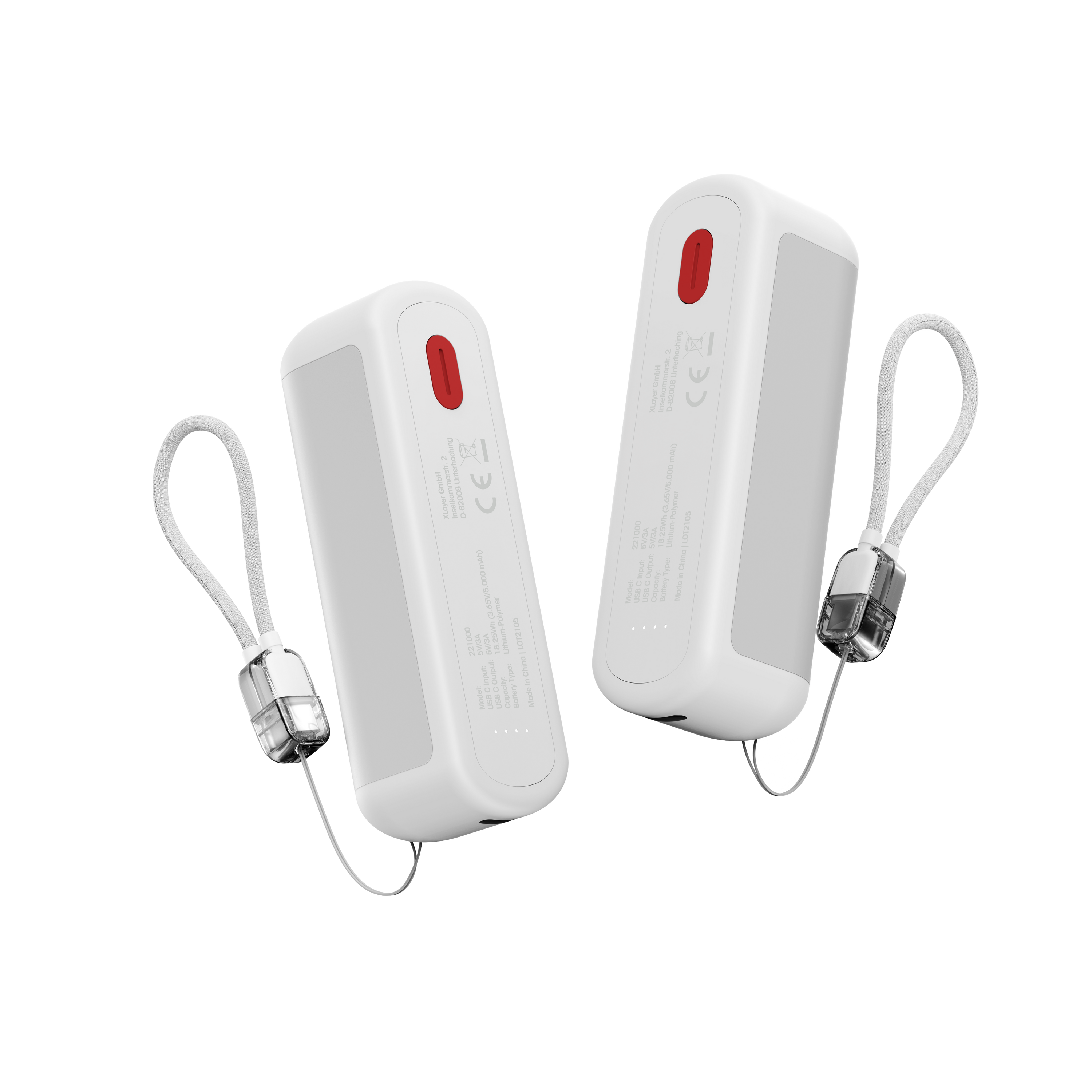 XLayer Powerbank Plus + Handwärmer Duo 2x 5000mAh, Weiß