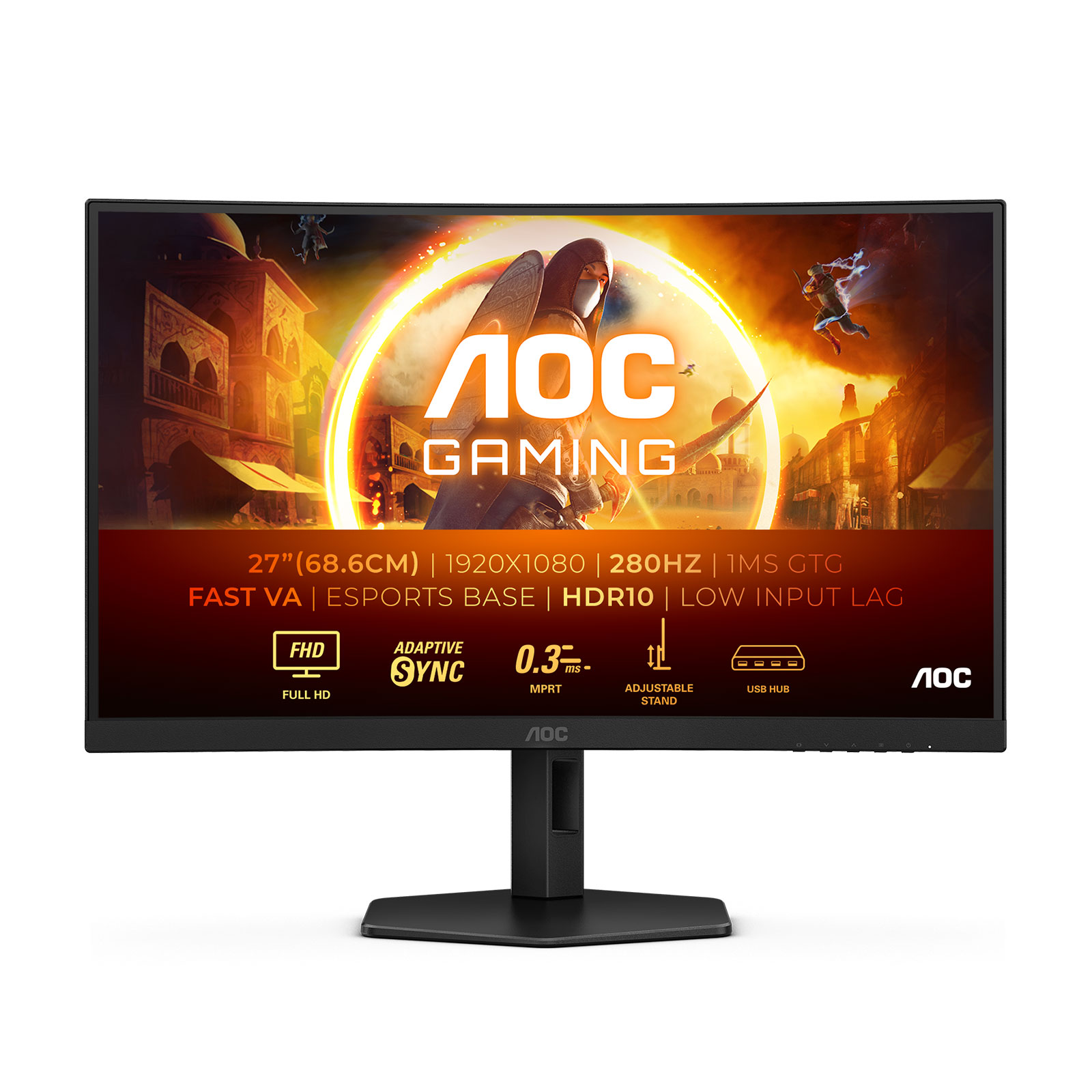 AOC Gaming-Monitor C27G4ZXU, Schwarz