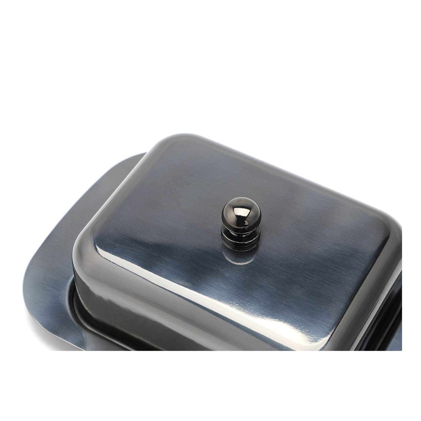 Echtwerk Butterdose aus Edelstahl silber