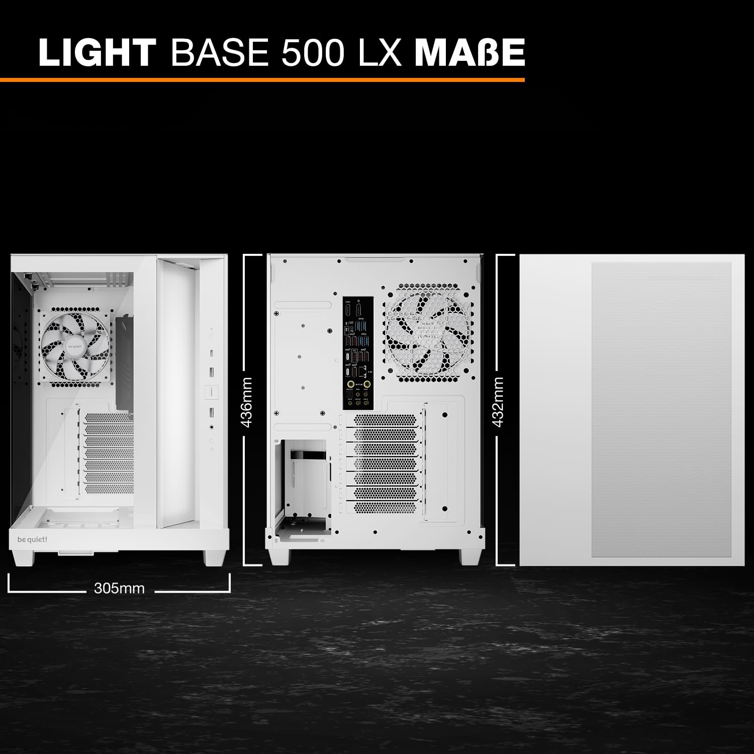 be quiet! Light Base 500 LX White PC-Gehäuse