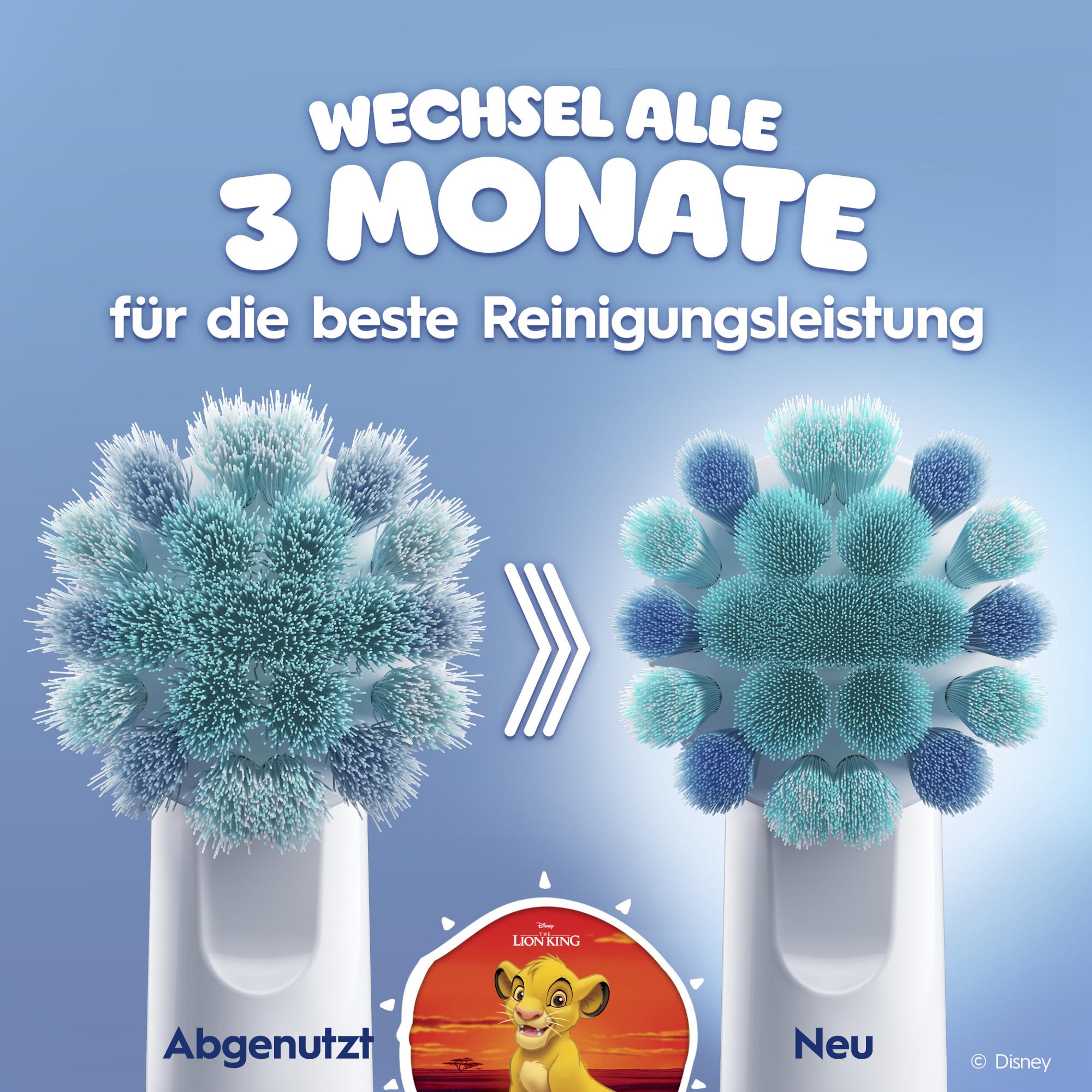 Oral-B Pro Kids 3+ König der Löwen, ab 3 Jahren, 4 Stück Aufsteckbürsten