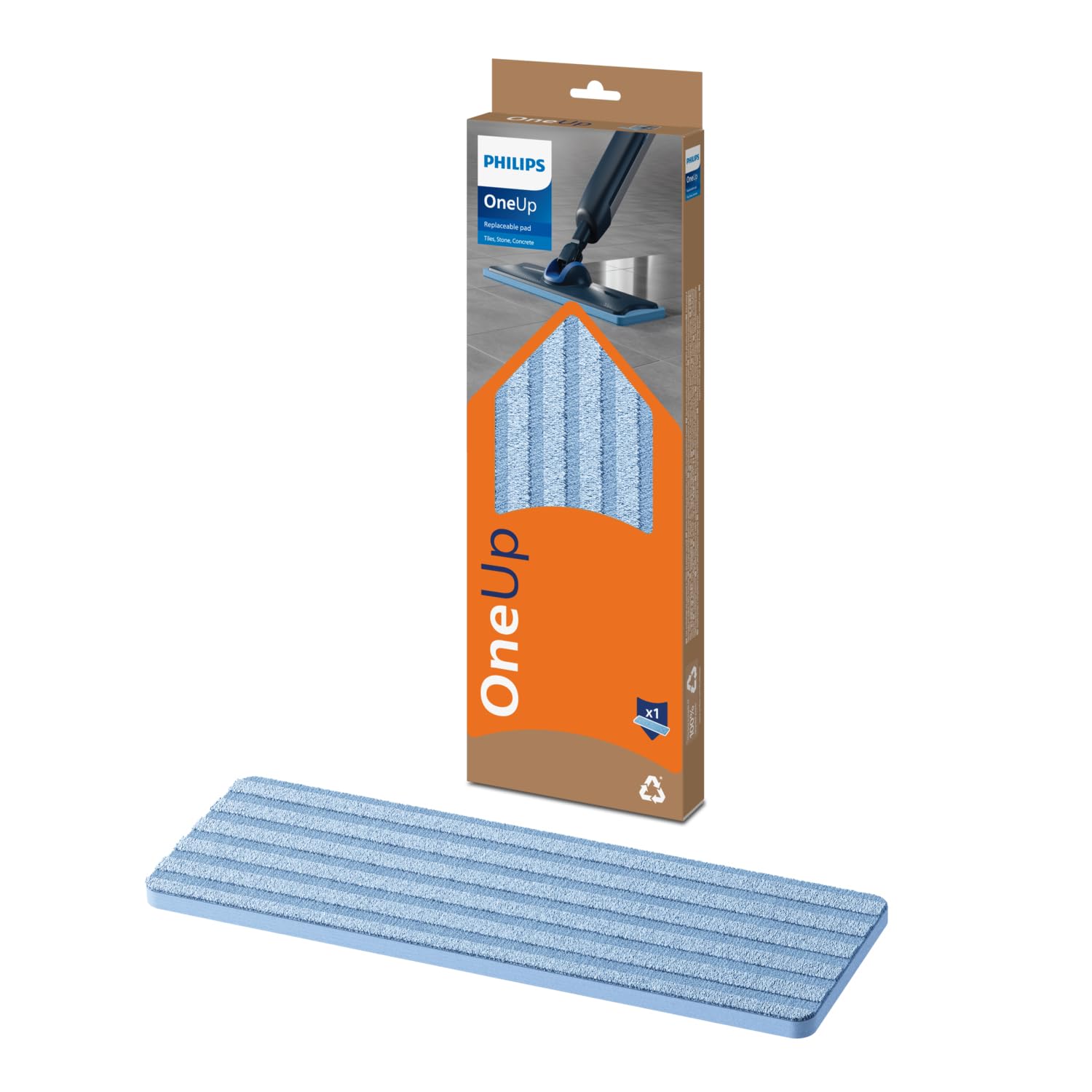 Philips OneUp Ersatzpad für Fliesen, Stein und Beton