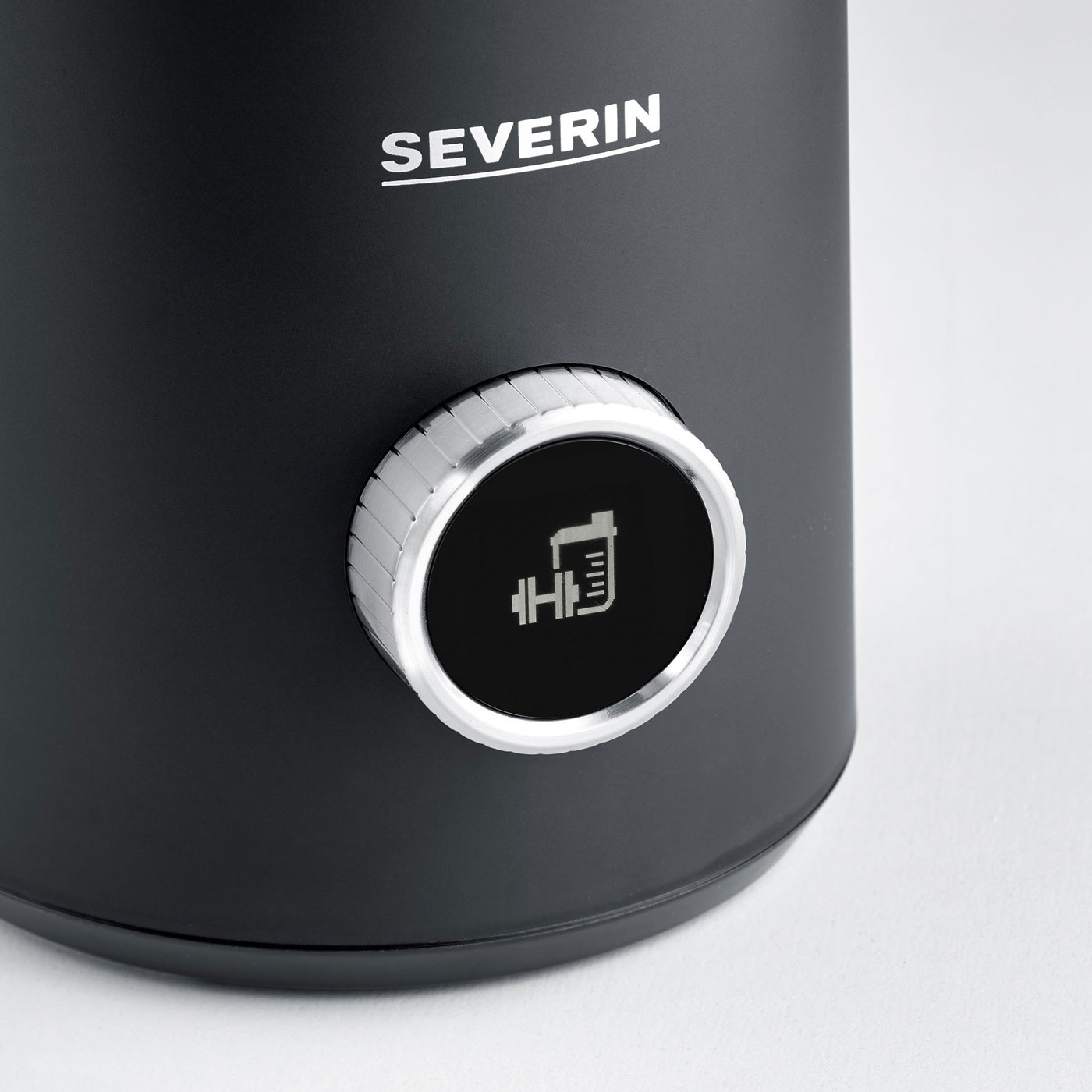Severin SM 3587 Induktions-Milchaufschäumer Spuma 700 plus Edelstahl-gebürstet-schwarz-matt