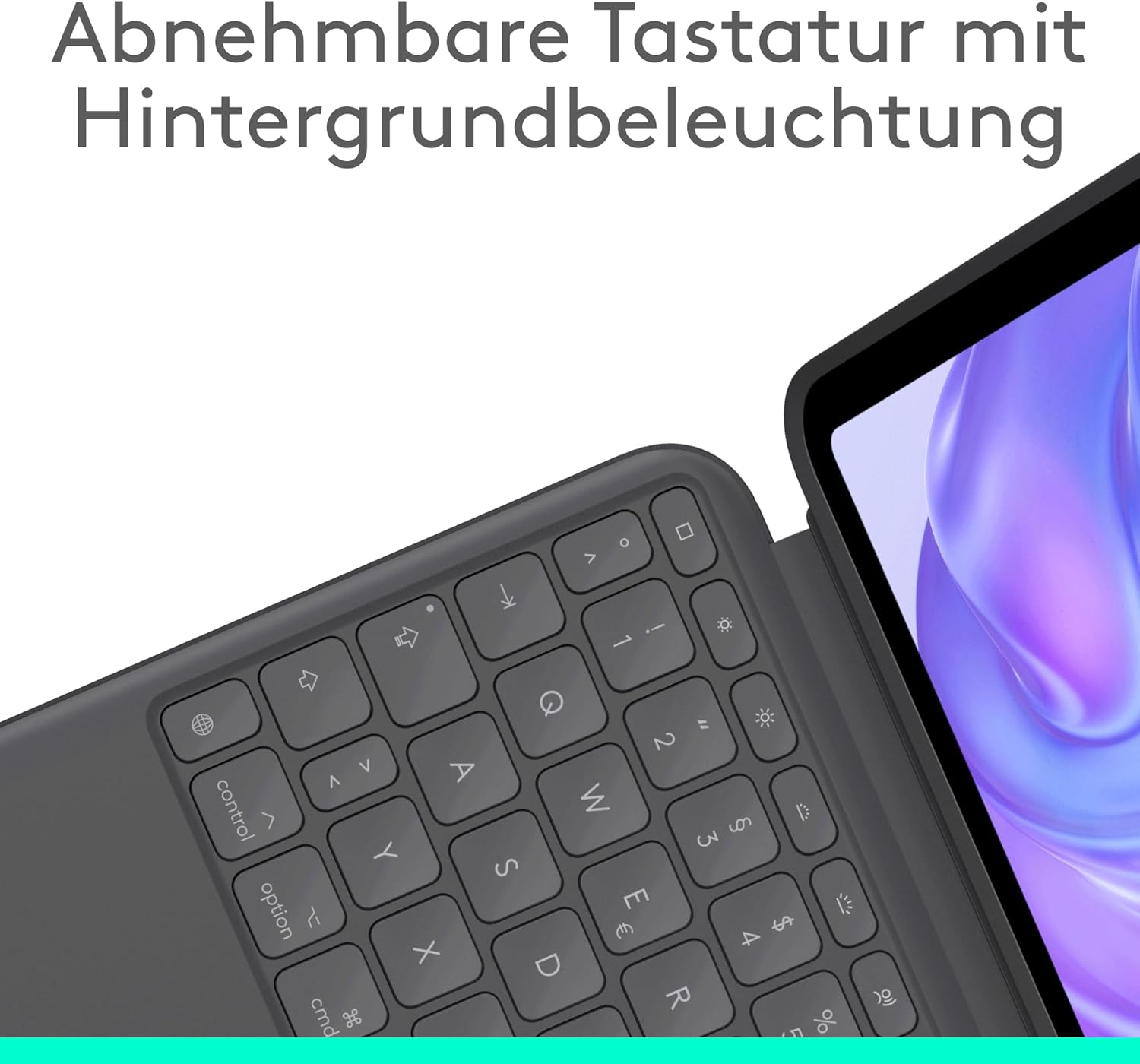 Logitech Logitech Combo Touch Keyboard Case für 11" iPad Pro M4 / M5, Schwarz Tablet-Tastatur mit Bookcover