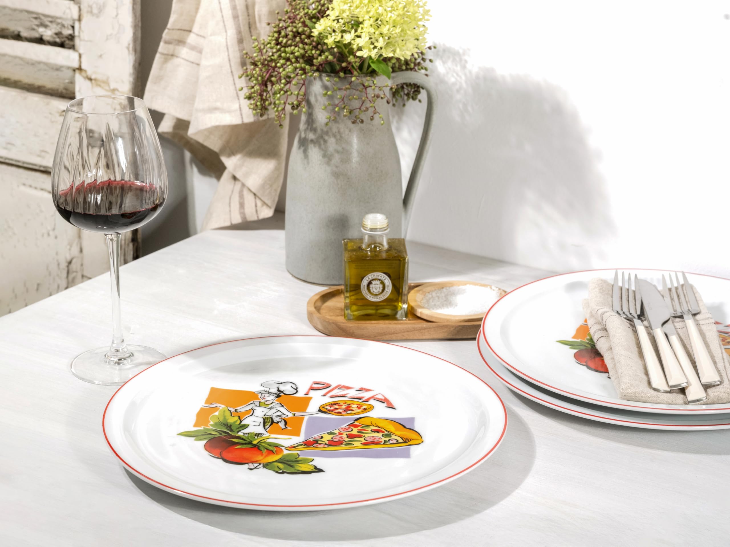 CreaTable 24442 Pizzateller Serie Milano - Sofia 4-tlg. 4 Personen