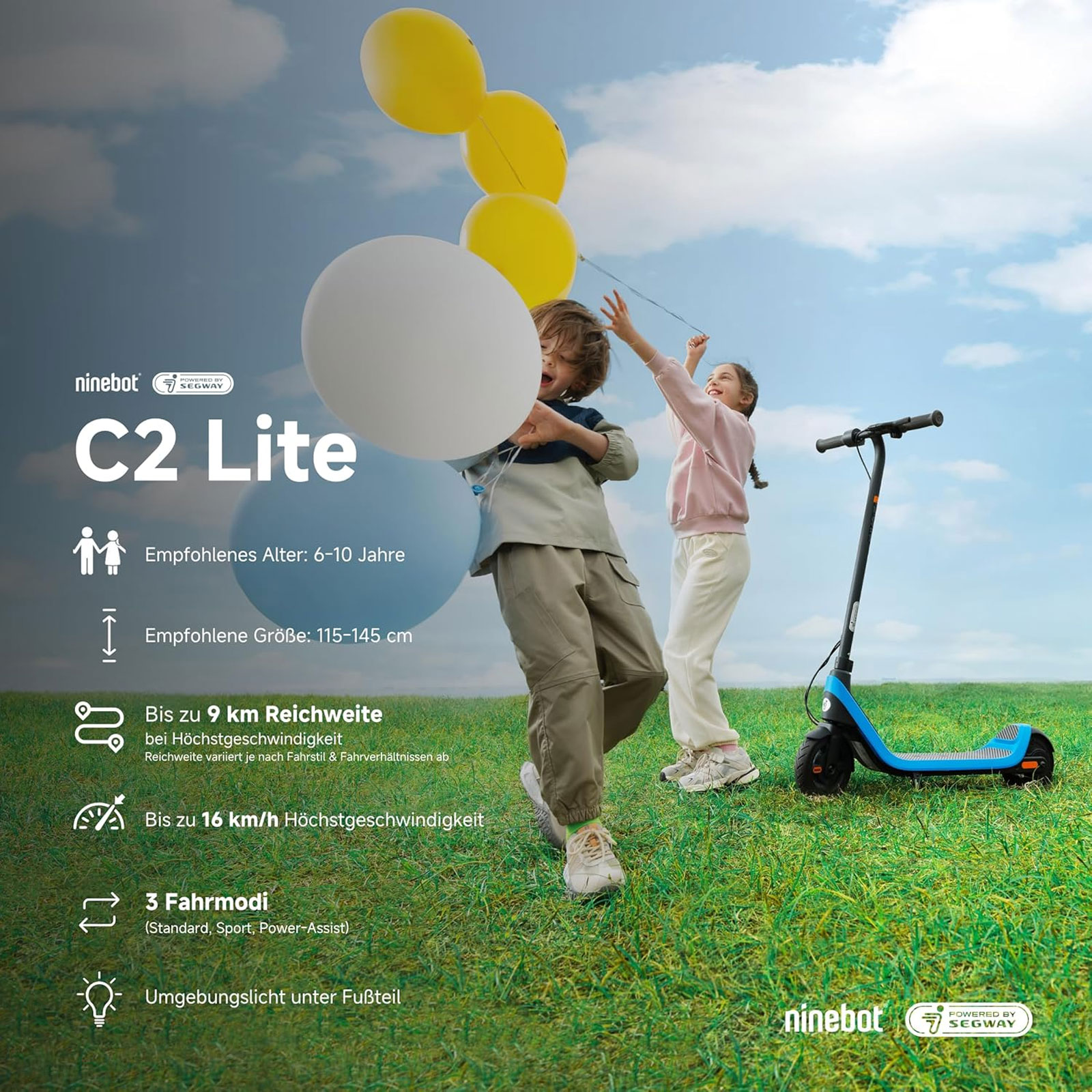 Segway Ninebot C2 Lite Kinder E-Scooter