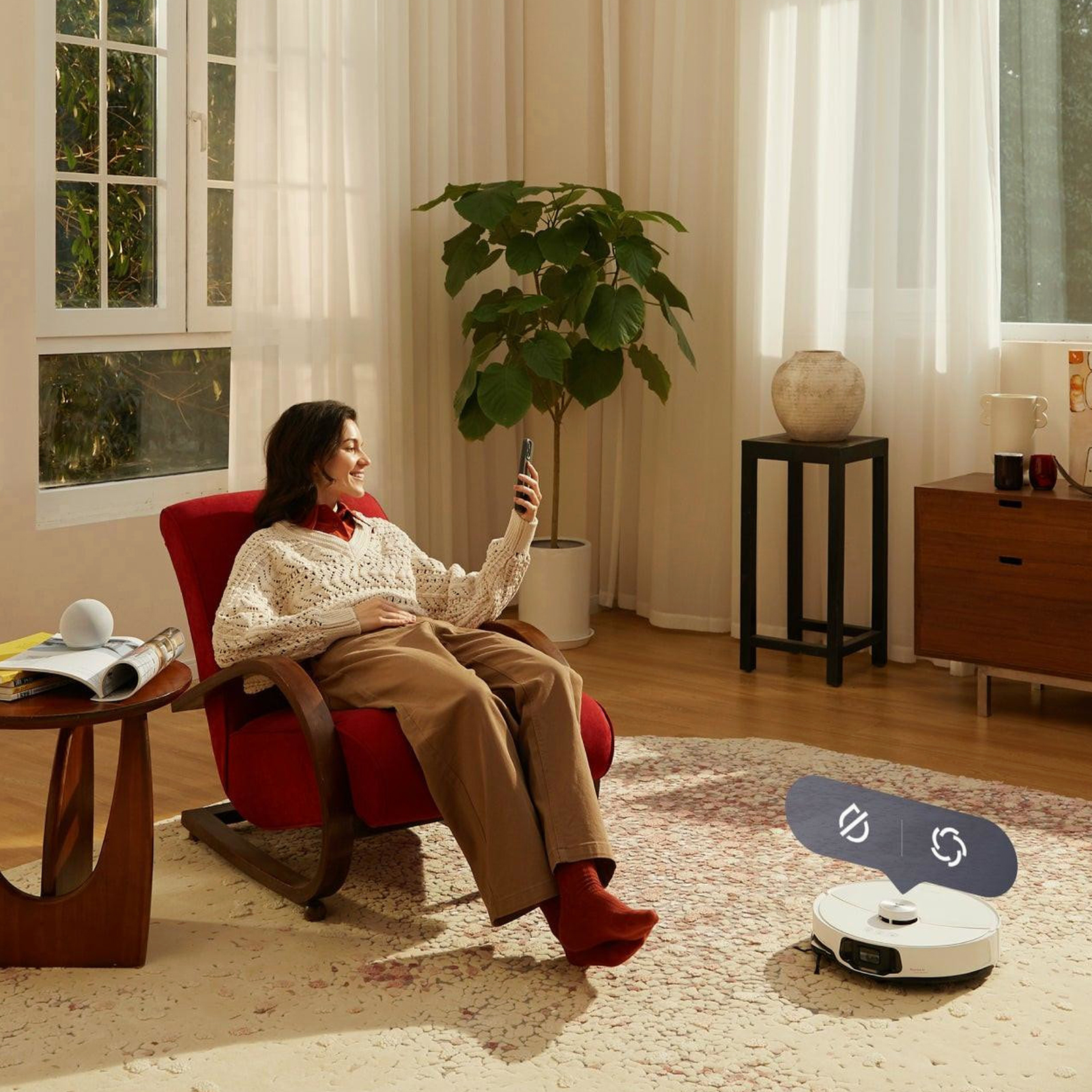 Roborock S8 MaxV Ultra weiß Saugroboter mit Wischfunktion (AI Navigation, Selbstreinigungsstation, Smart Home, 20mm Moppanhebung, bis zu 180 min. Laufzeit)