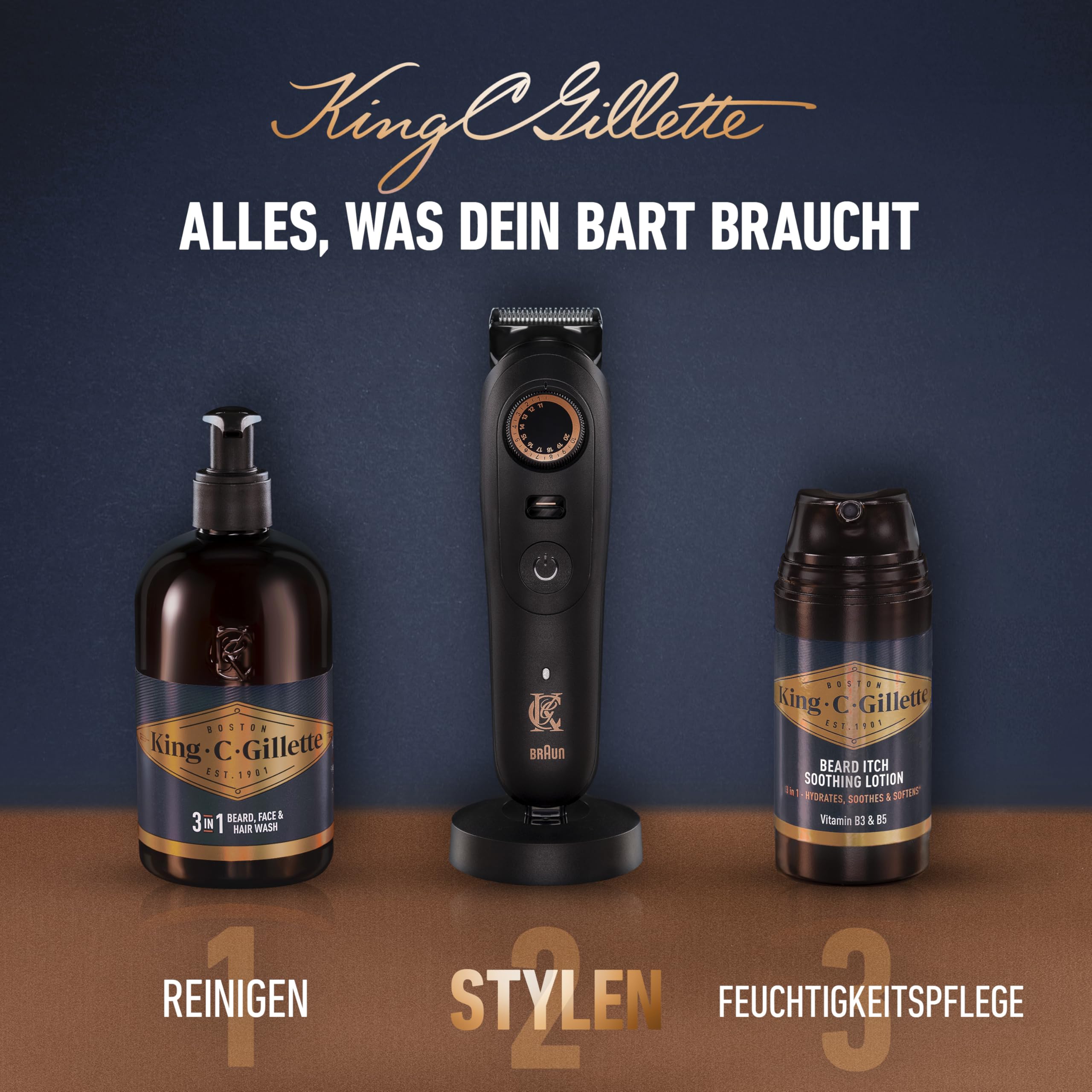 King C Gillette Barttrimmer Herren PRO MAX