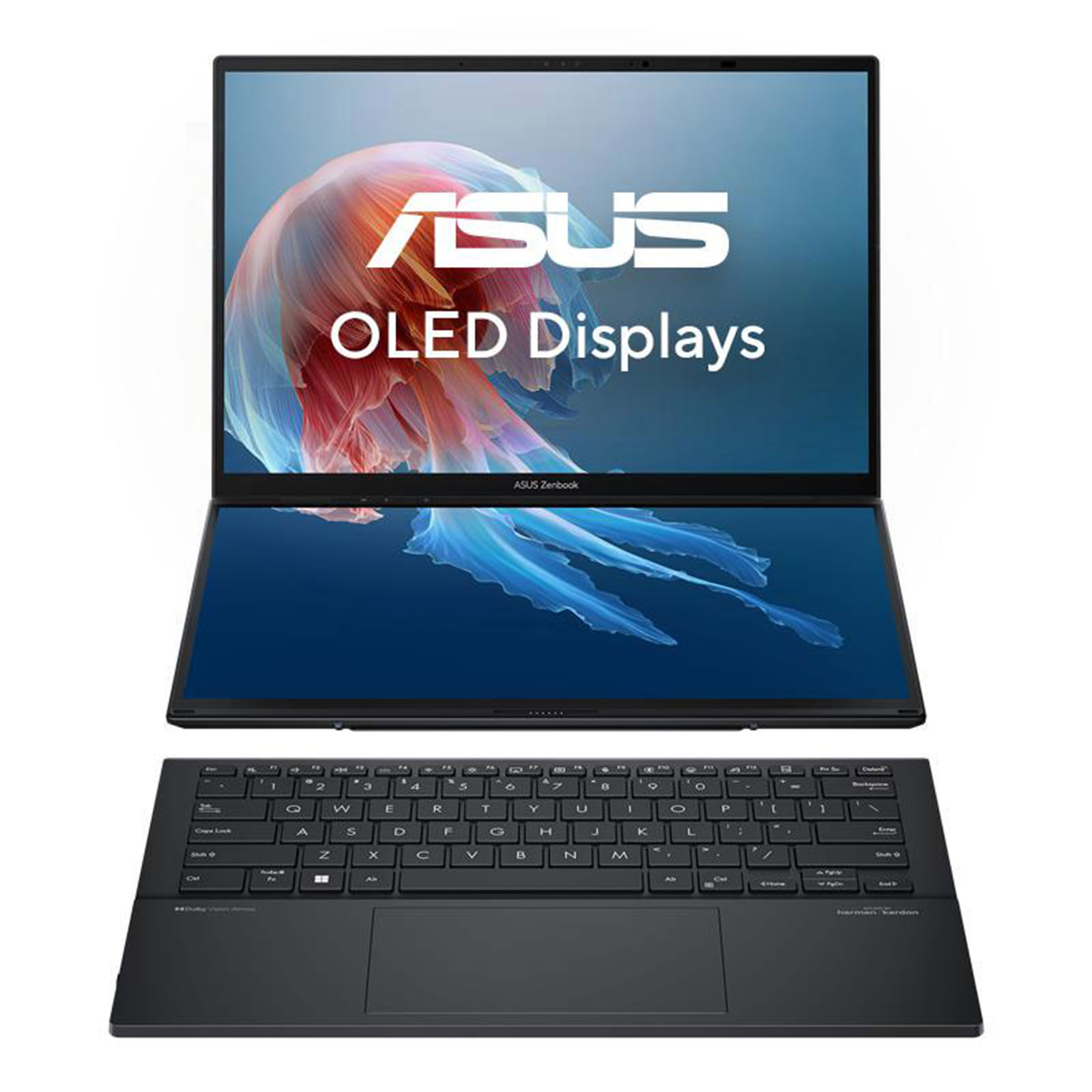ASUS ZenBook Duo, Schwarz, 14 Zoll, Touch, WUXGA, OLED Notebook