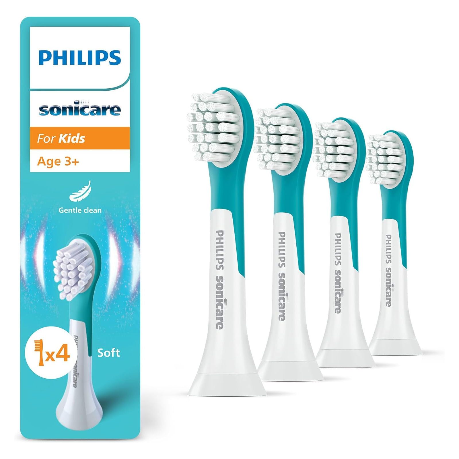 Philips HX6034/90 Kids Mini 4er aq Aufsteckbürsten Philips HX6034/90 Kids Mini 4er aq Aufsteckbürsten