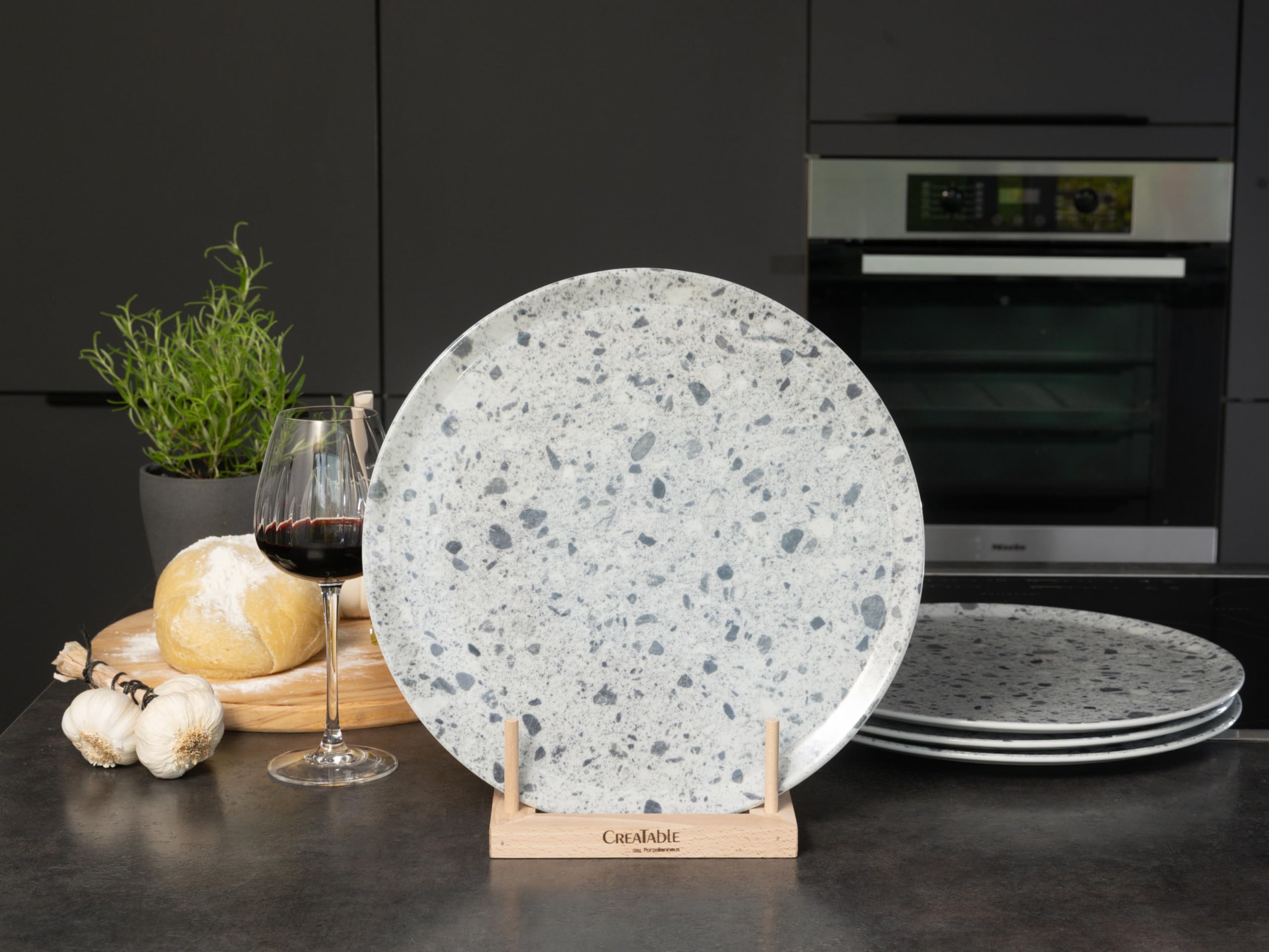 Creatable, 24696, Serie Stone Collection Florenz, 4-teiliges Geschirrset
