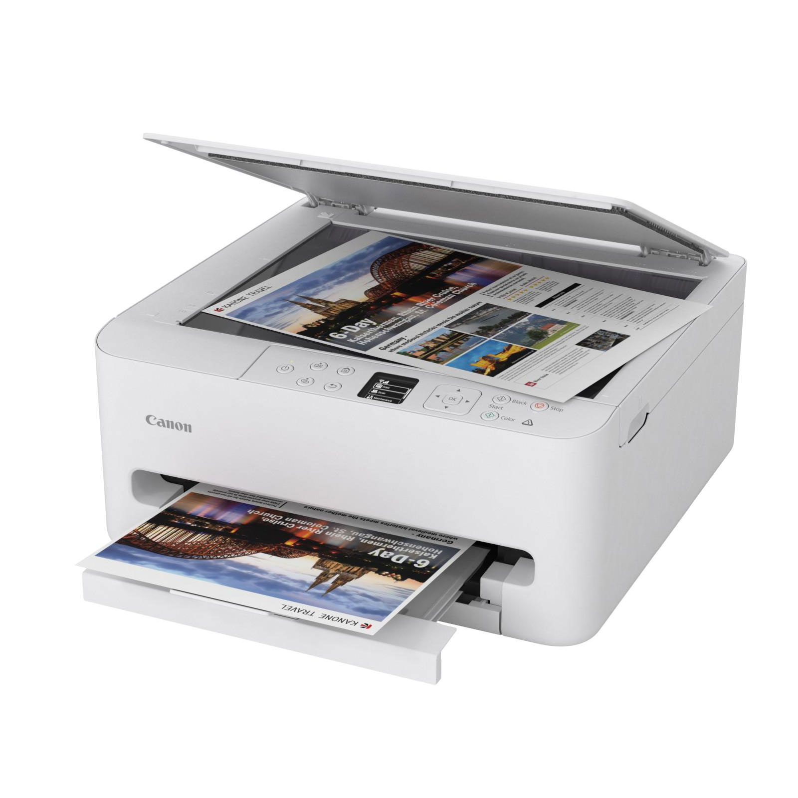 CANON PIXMA TS6550i Multifunktionsdrucker, Weiß (Drucken, Kopieren, Scannen, WLAN, USB, Apple AirPrint, Canon iEasy-PhotoPrint, Mopria Print Service, Cloud Integration Service, Duplex, A4)