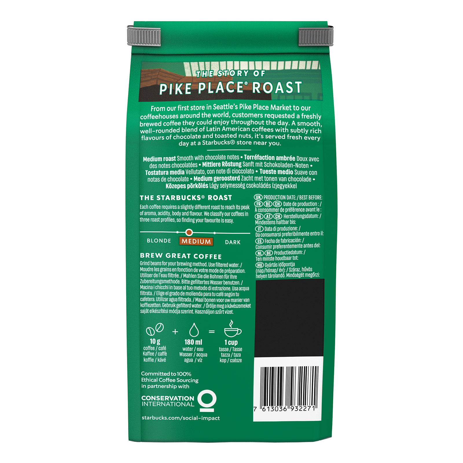 Siemens TE657M03DE Kaffeevollautomat + Nestle Starbucks Pike Place Roast Ganze Bohne 200g