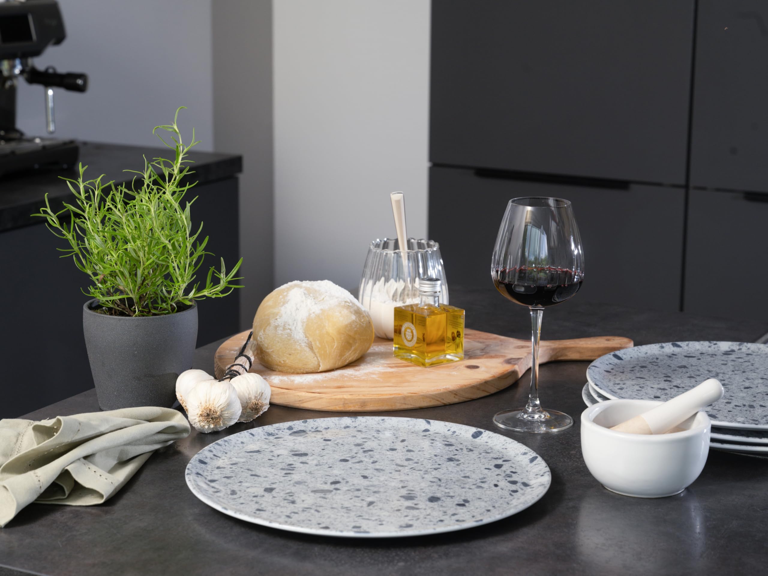 Creatable, 24696, Serie Stone Collection Florenz, 4-teiliges Geschirrset