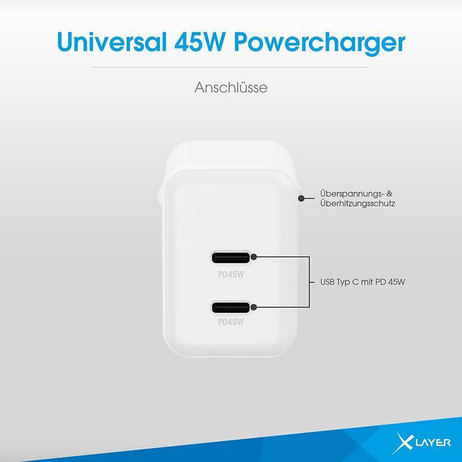 XLA 45W POWERCHARGER USB TYP-C XLA 45W POWERCHARGER USB TYP-C