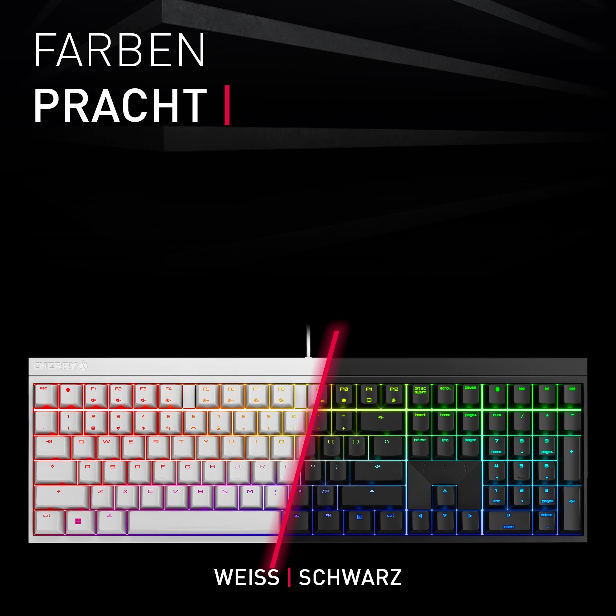 CHERRY MX 2.0S, Mechanische Gaming-Tastatur mit RGB-Beleuchtung